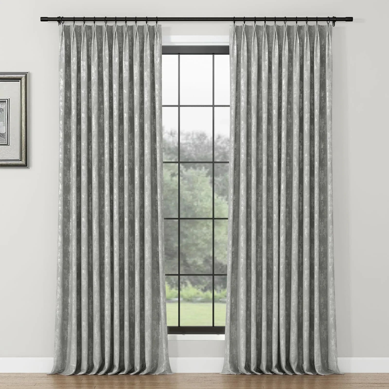 Lydia Wetland Jacquard Curtain Pleated SLIDINGCURTAIN