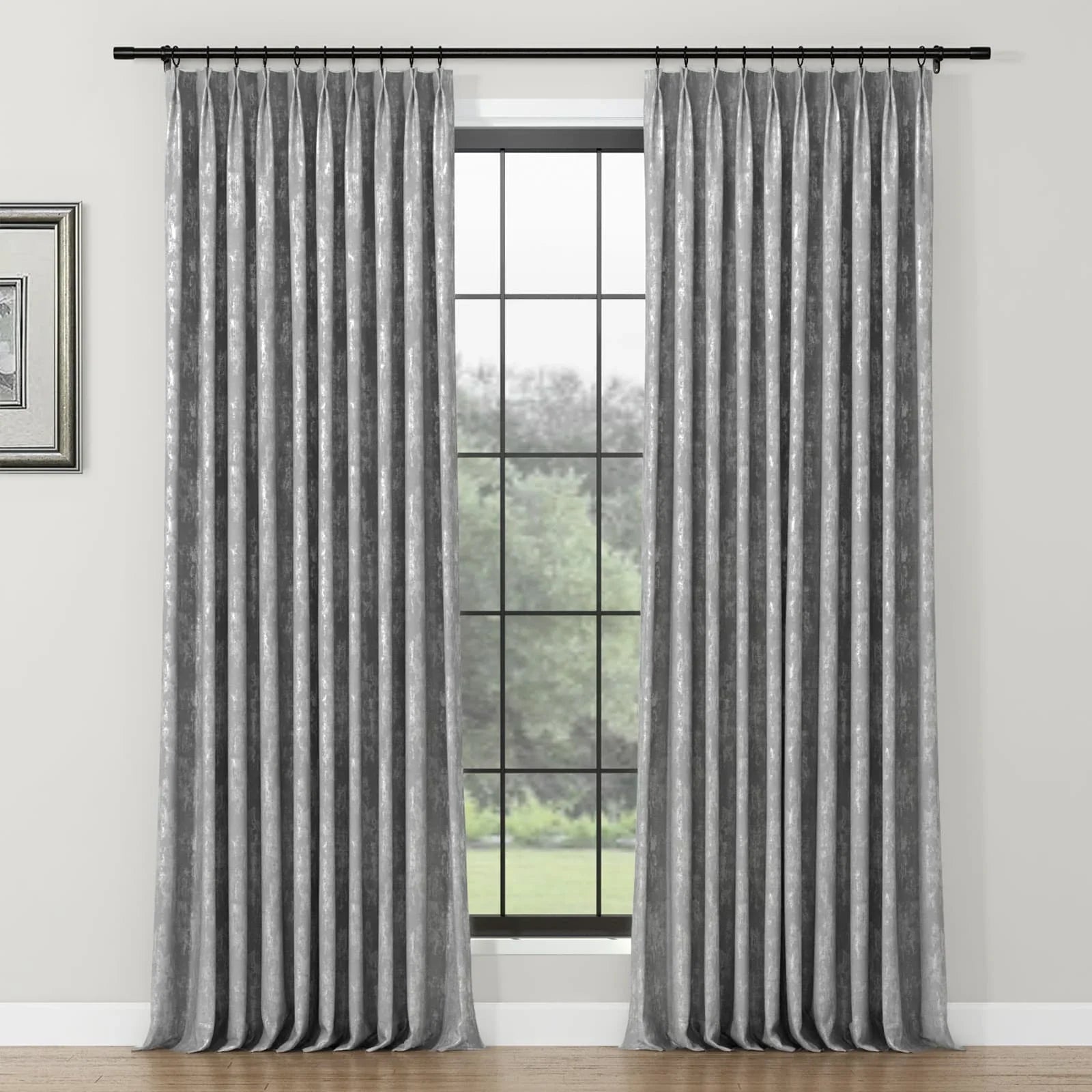 Lydia Wetland Jacquard Curtain Pleated SLIDINGCURTAIN