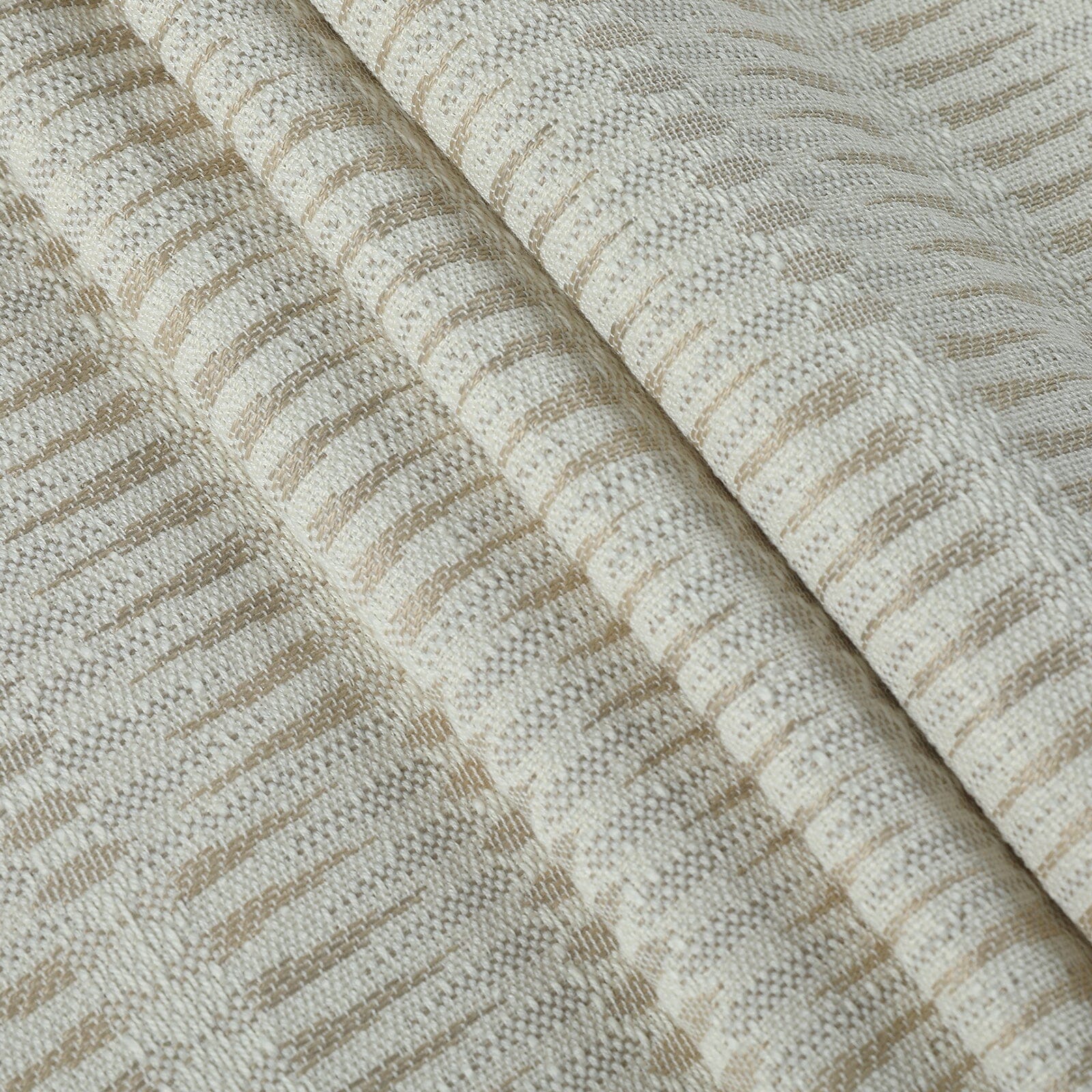 Lydia Pine Jacquard Curtain Pleated