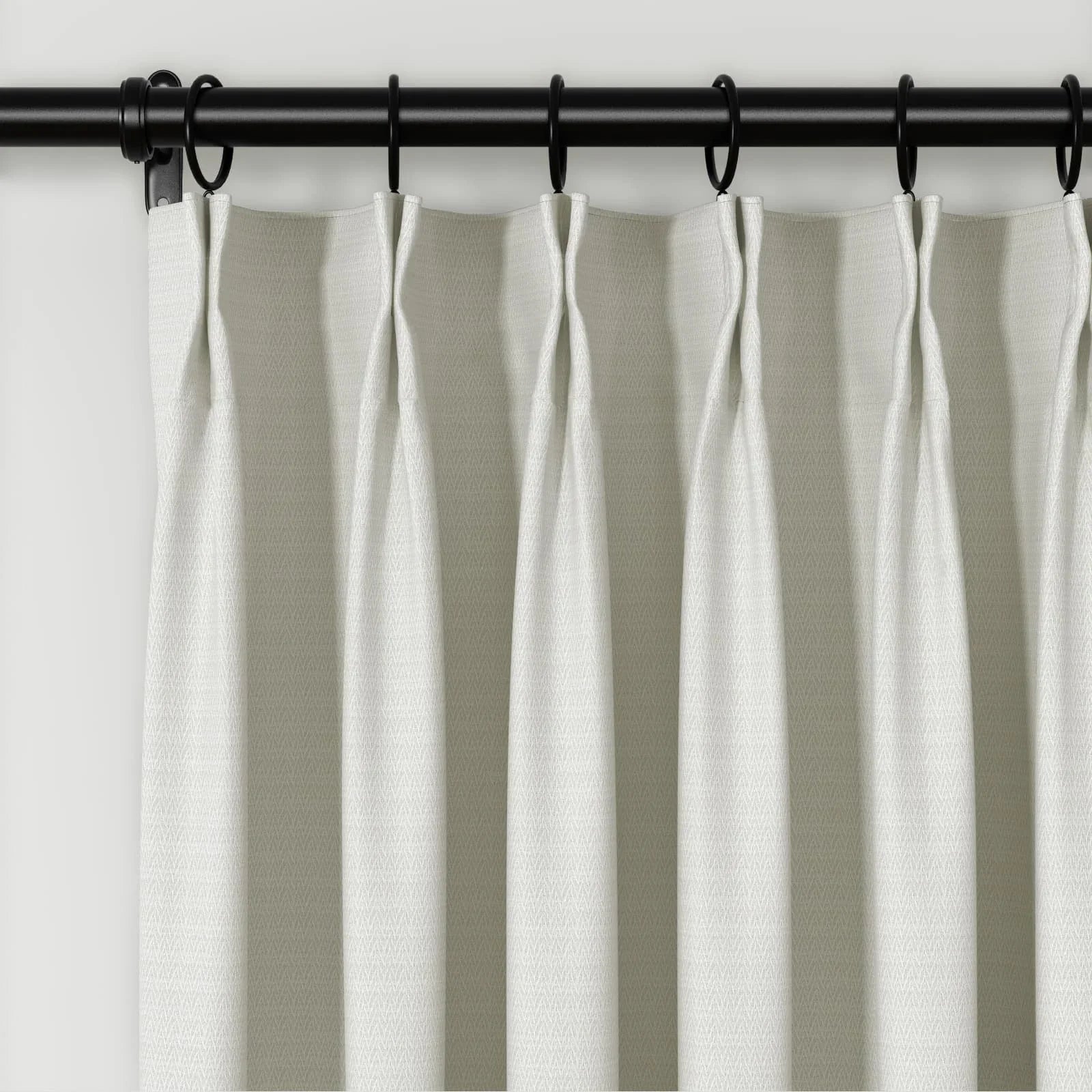 Lydia Swallow Jacquard Curtain Pleated