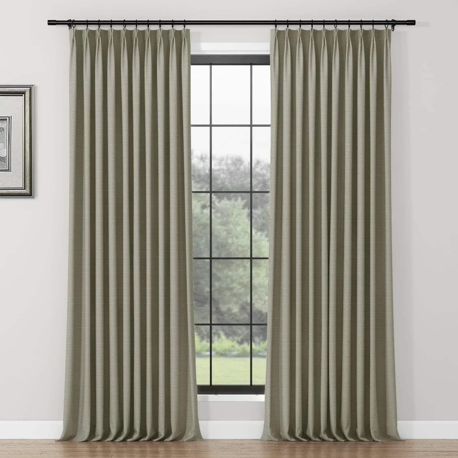 Lydia Swallow Jacquard Curtain Pleated SLIDINGCURTAIN