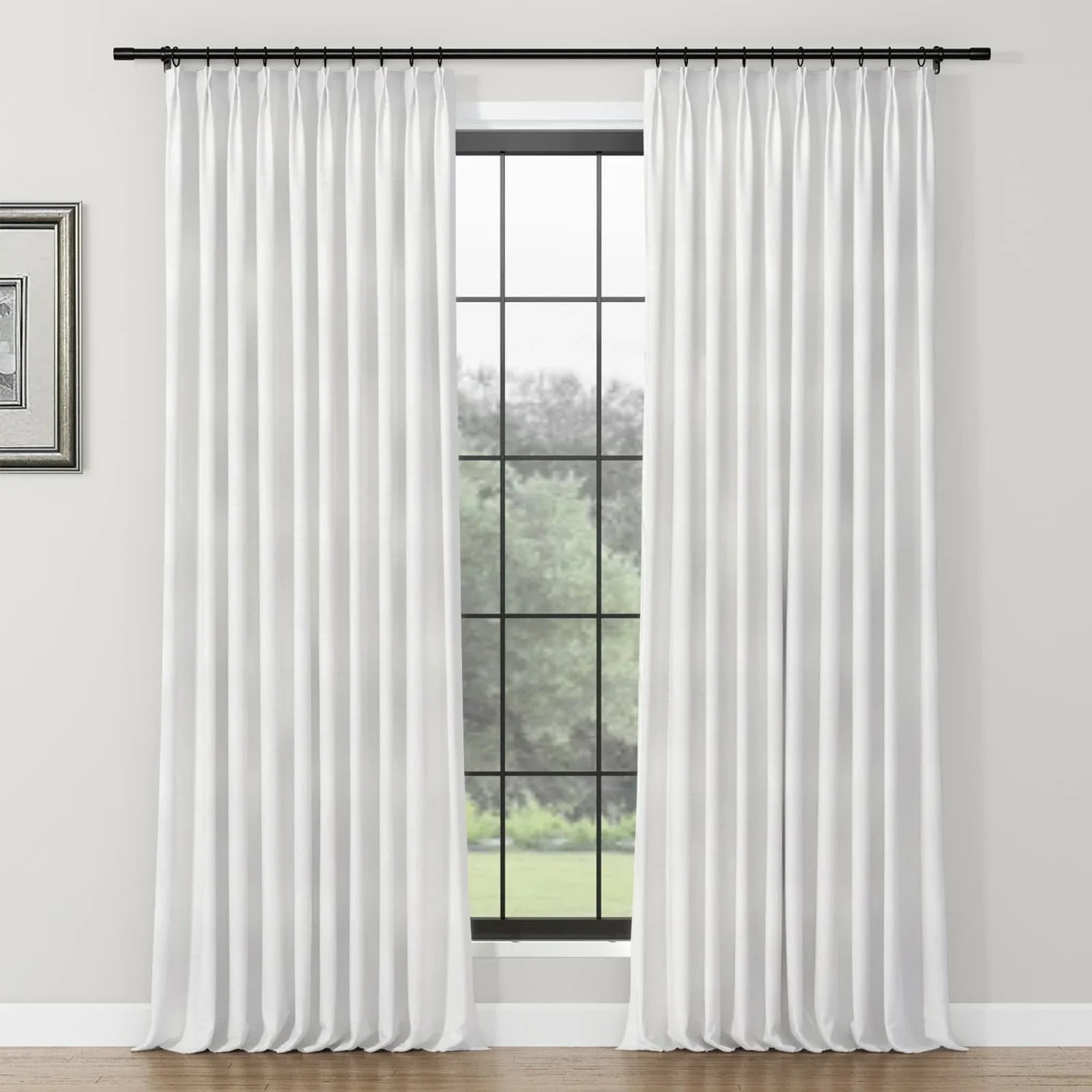 Lydia Cross Jacquard Curtain Pleated SLIDINGCURTAIN