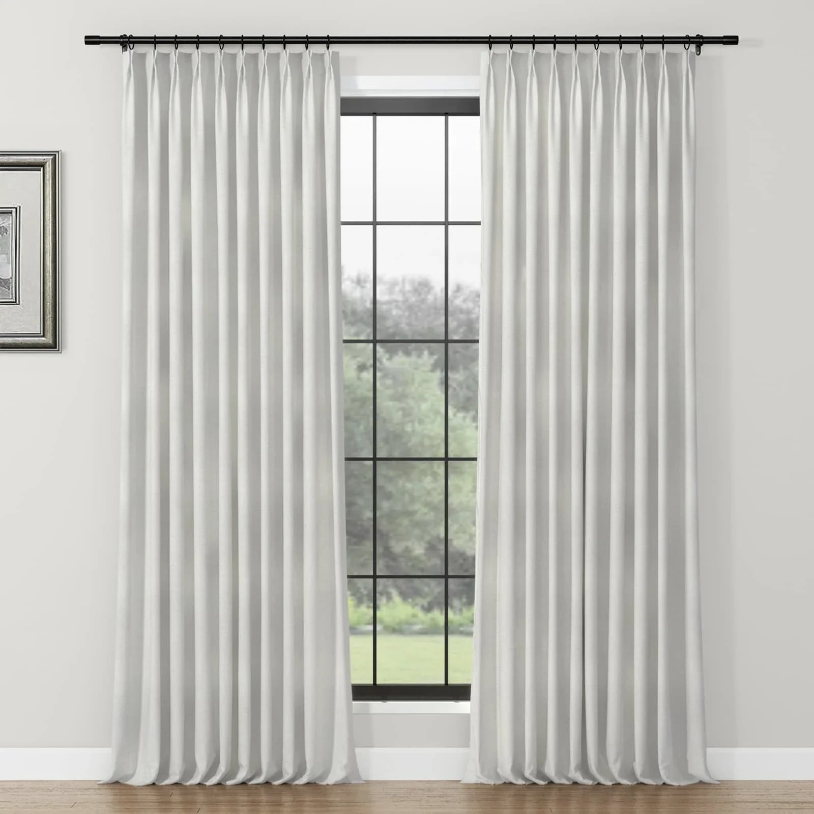 Lydia Cross Jacquard Curtain Pleated SLIDINGCURTAIN