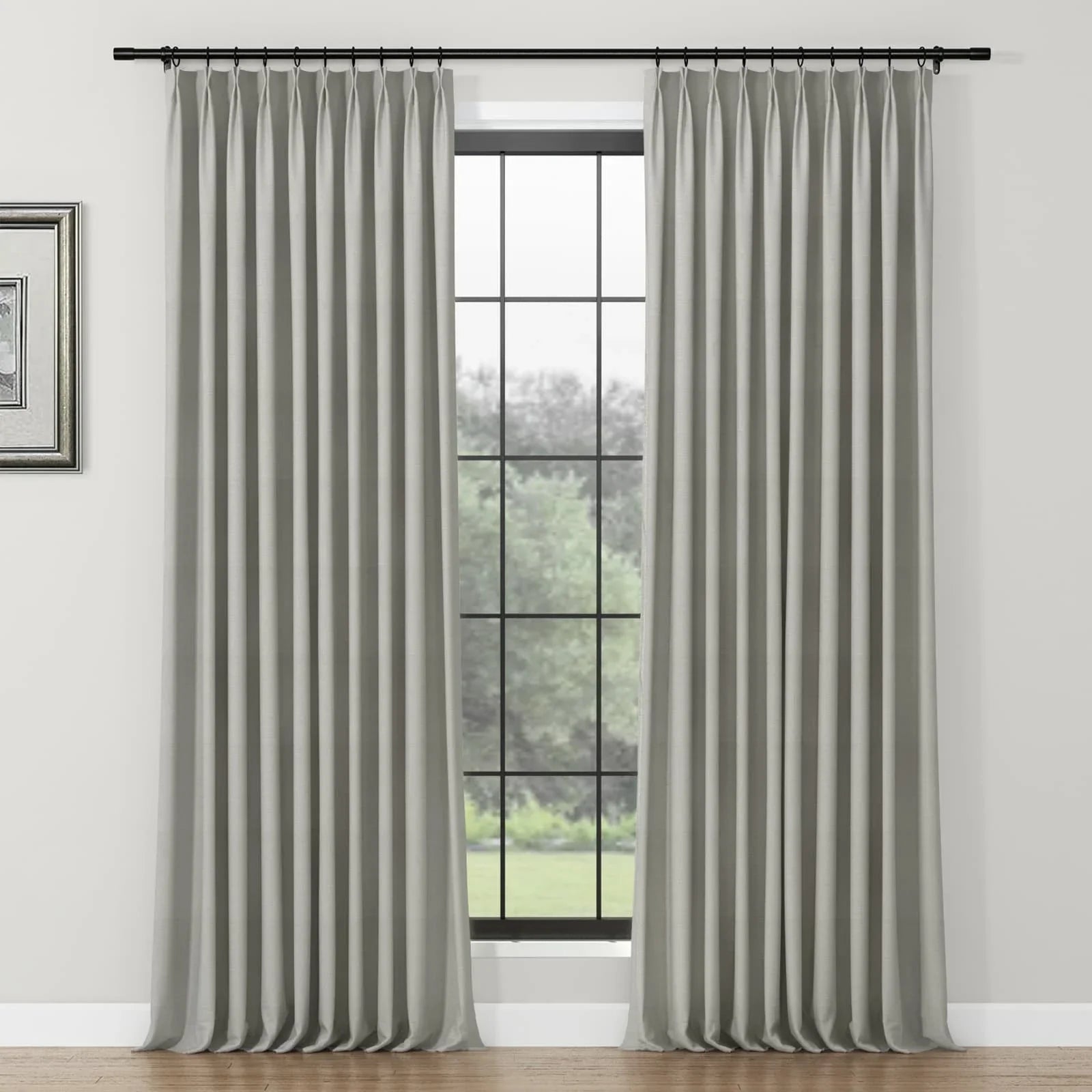 Lydia Cross Jacquard Curtain Pleated SLIDINGCURTAIN