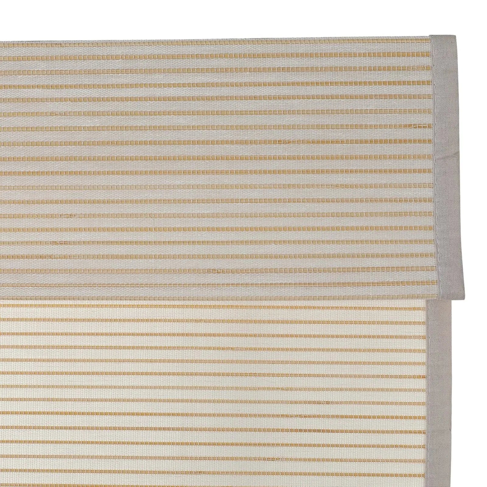 Natural Flax Bamboo Woven Shade - Khaki White