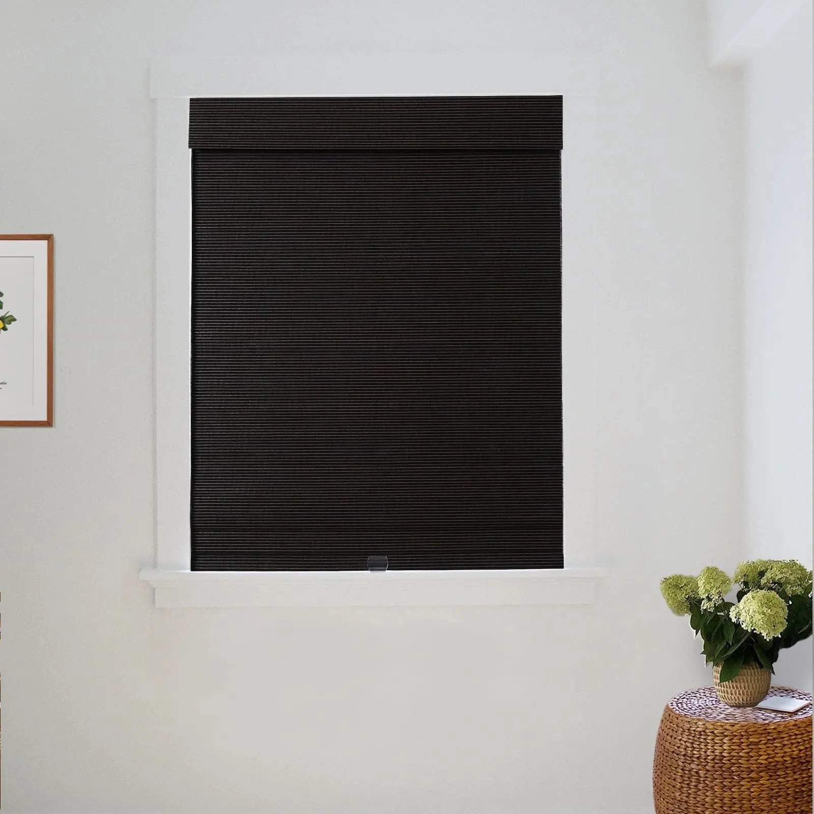 Natural Flax Bamboo Woven Shade - Chocolate