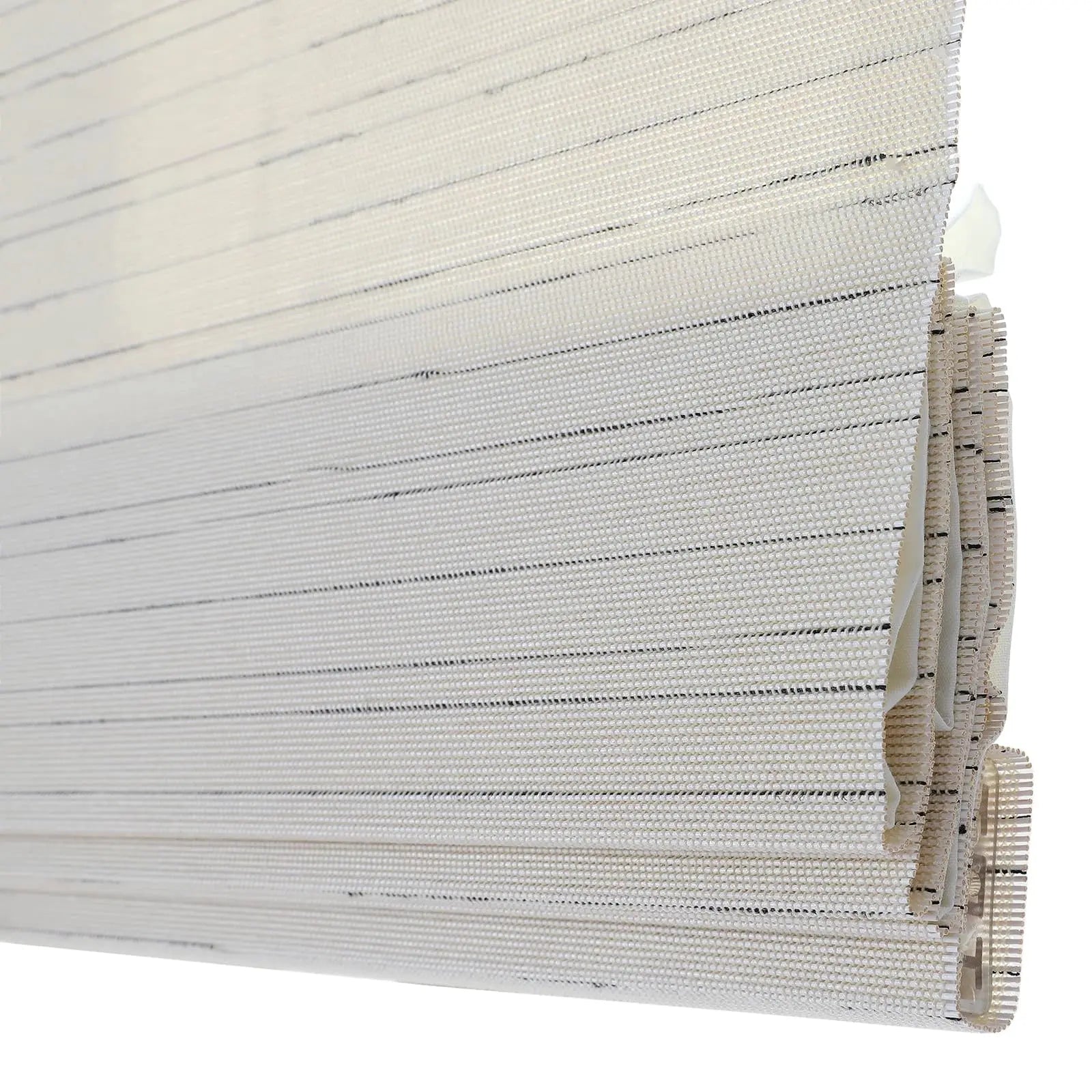 Natural Flax Bamboo Woven Shade - Pearl White