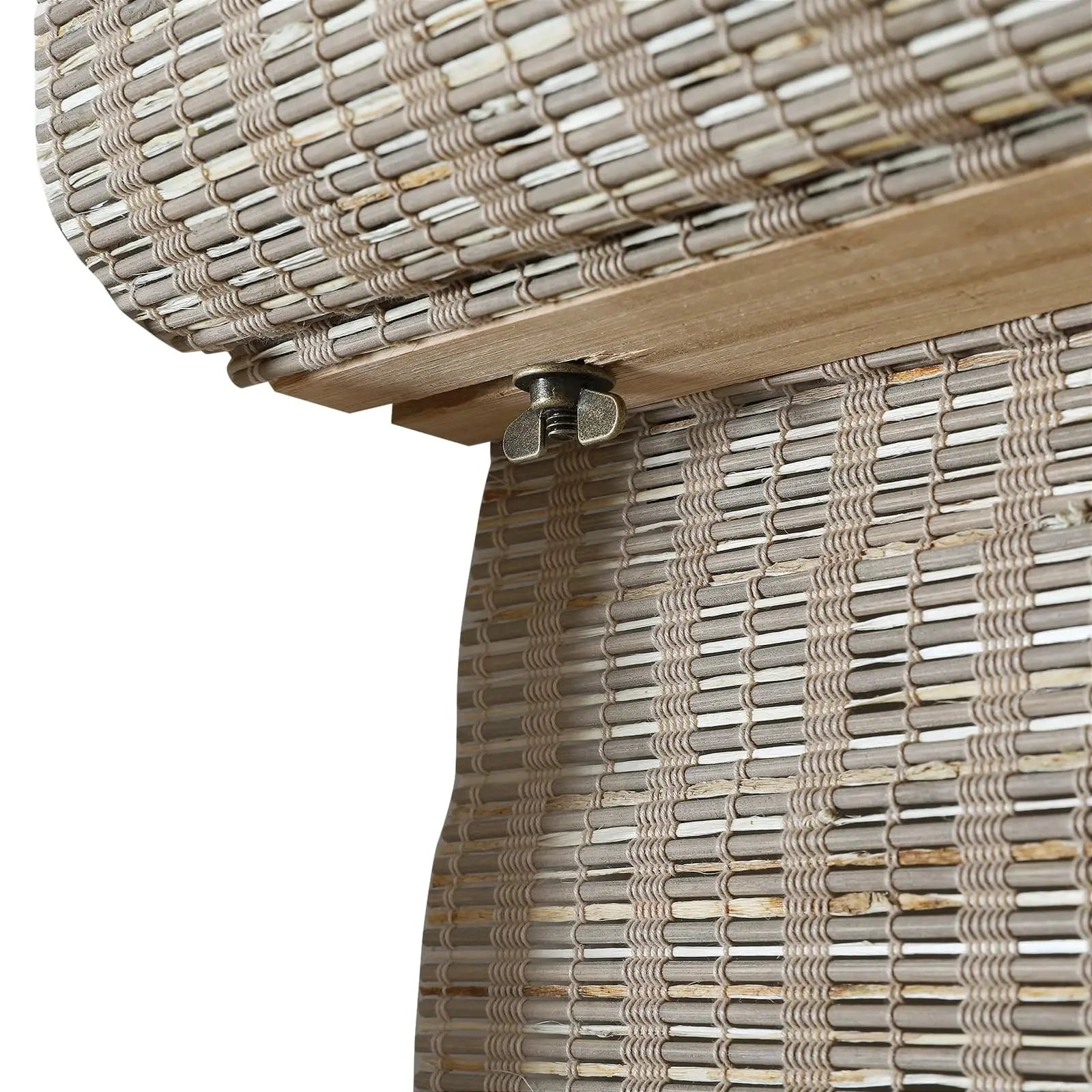 Natural Ramie Bamboo Woven Shade - Woodsmoke