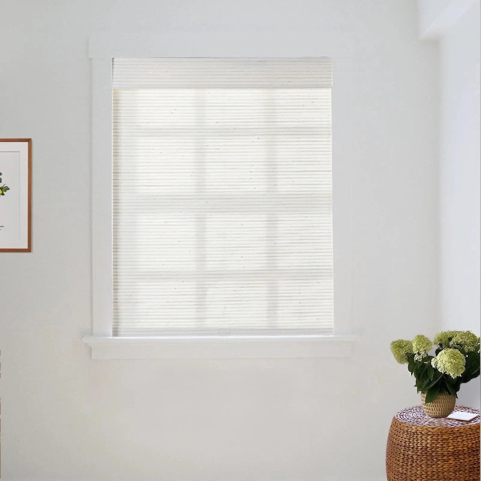 Natural Paper Bamboo Woven Shade - White