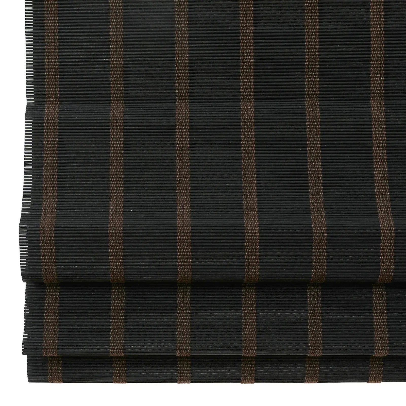 Sybil Bamboo Roman Shade - Black Coffee