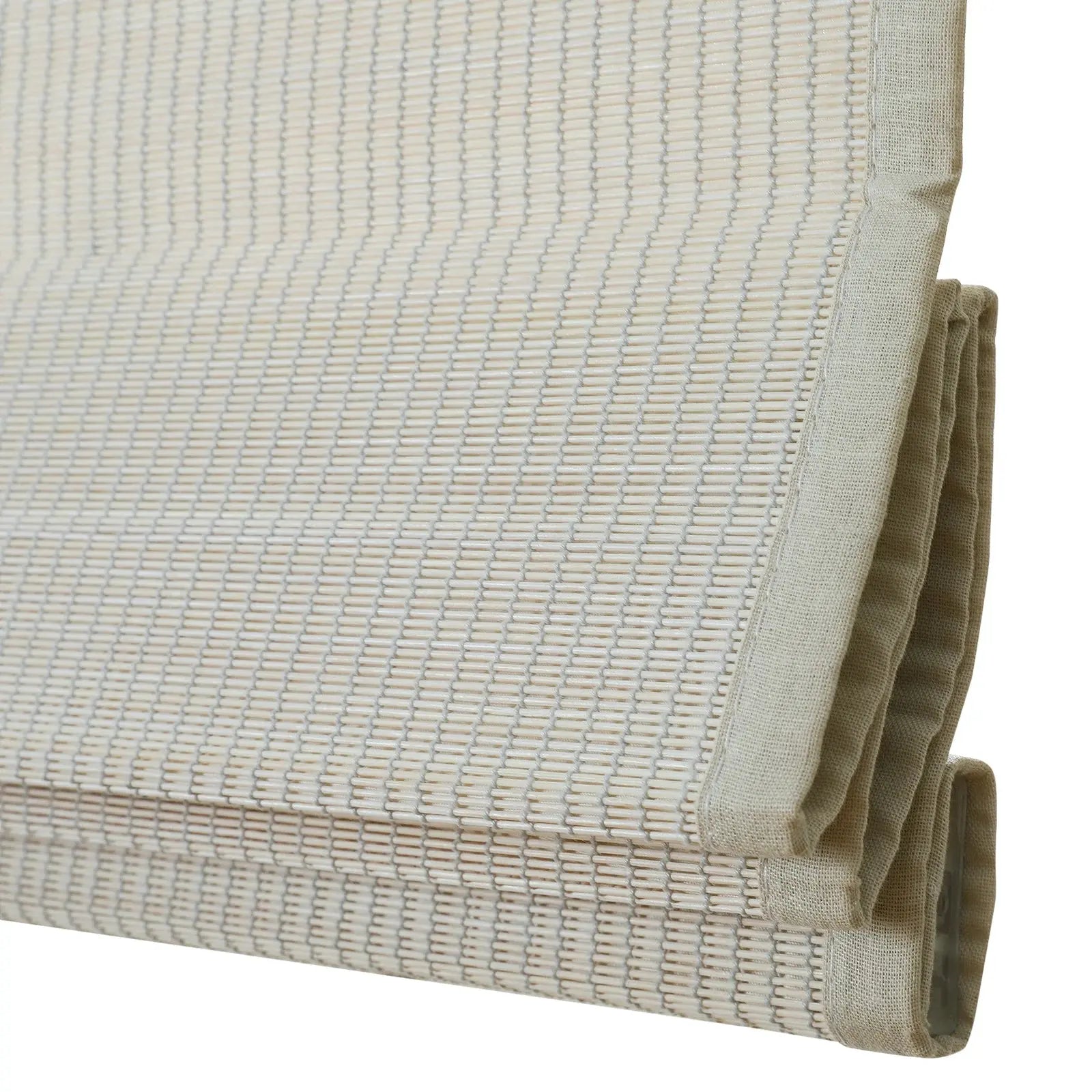 Sybil Bamboo Roman Shade - Birch White