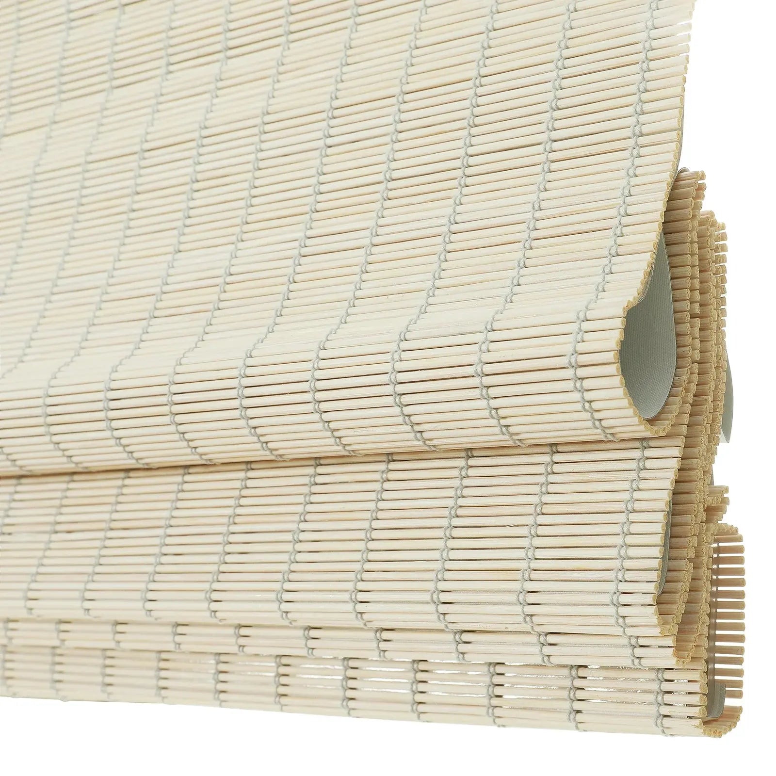 Sybil Bamboo Roman Shade - Ivory White