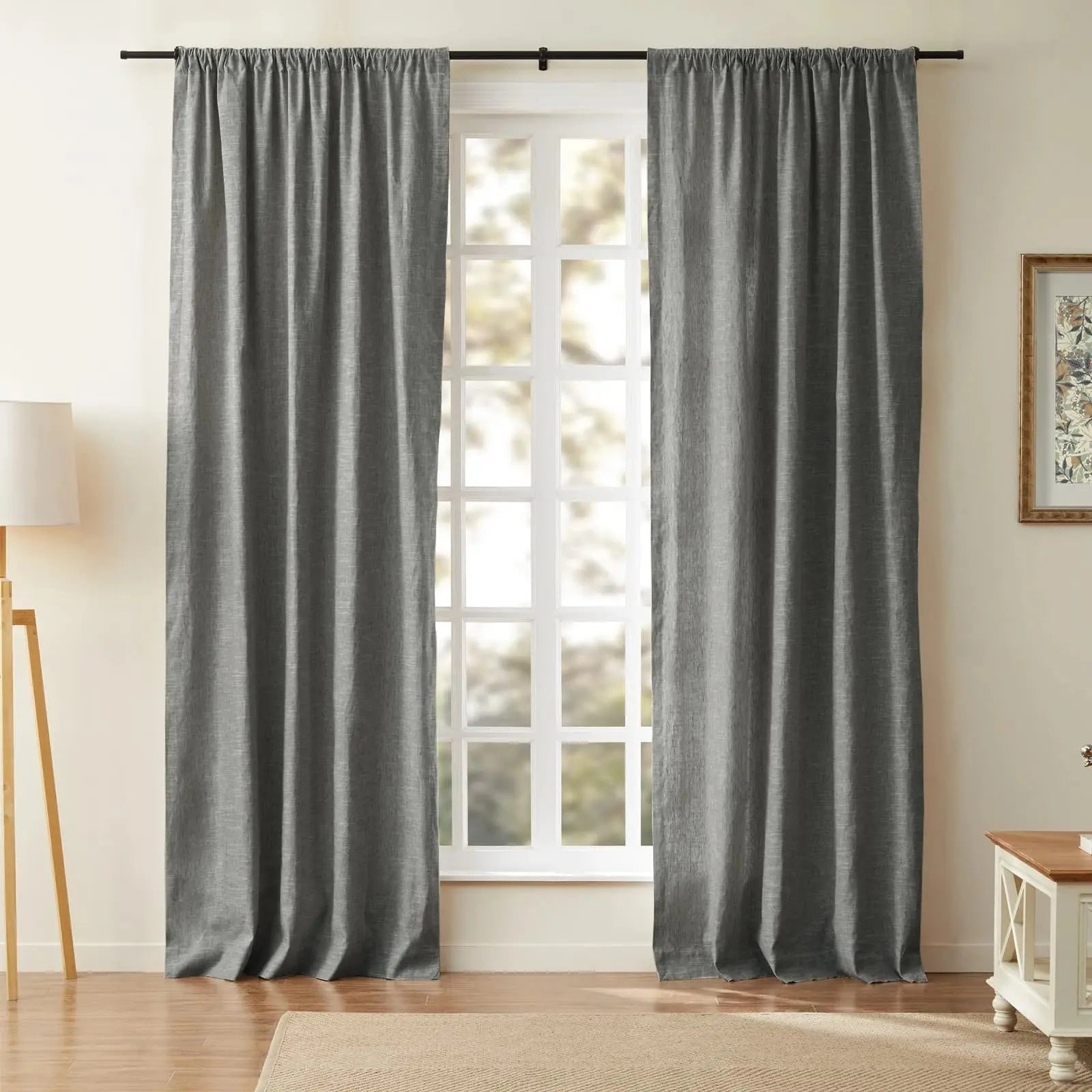 Jawara Luxury Linen Cotton Curtain Soft Top SLIDINGCURTAIN