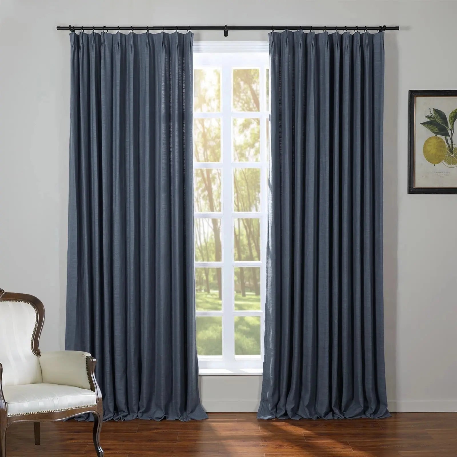 Kyla Linen Drapery Pleated SLIDINGCURTAIN