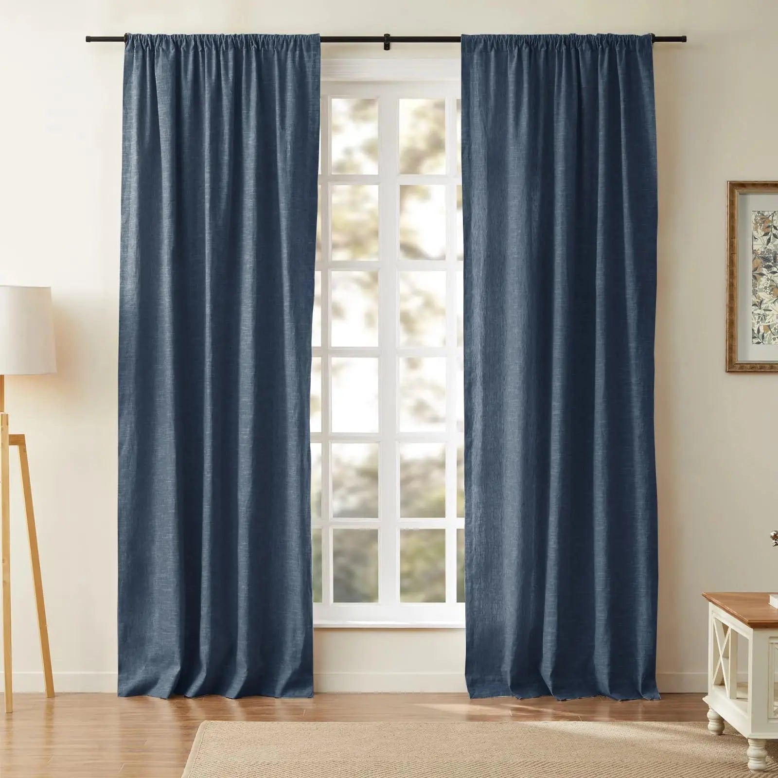 Jawara Luxury Linen Cotton Curtain Soft Top SLIDINGCURTAIN