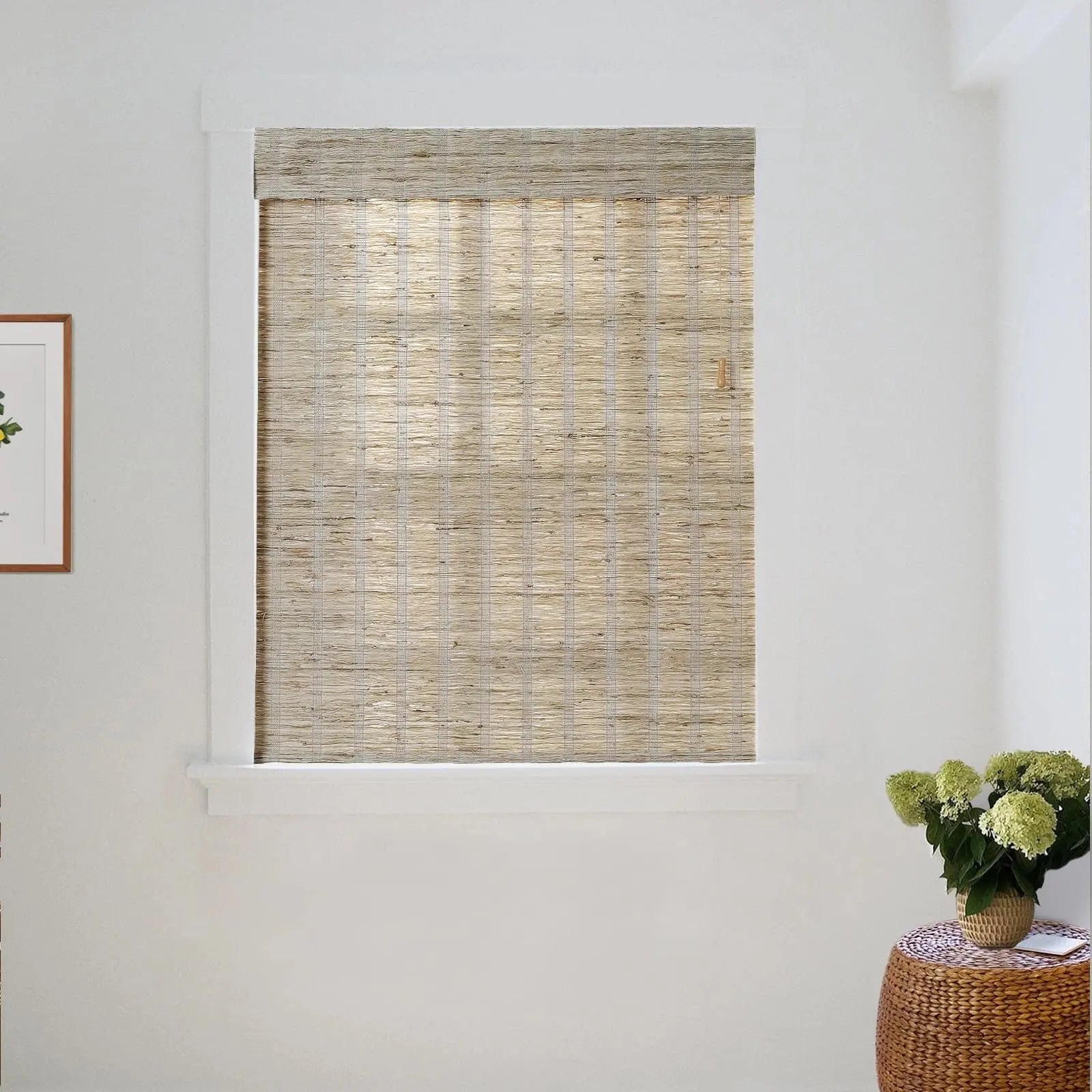 Natural Ramie Bamboo Woven Shade - Almond