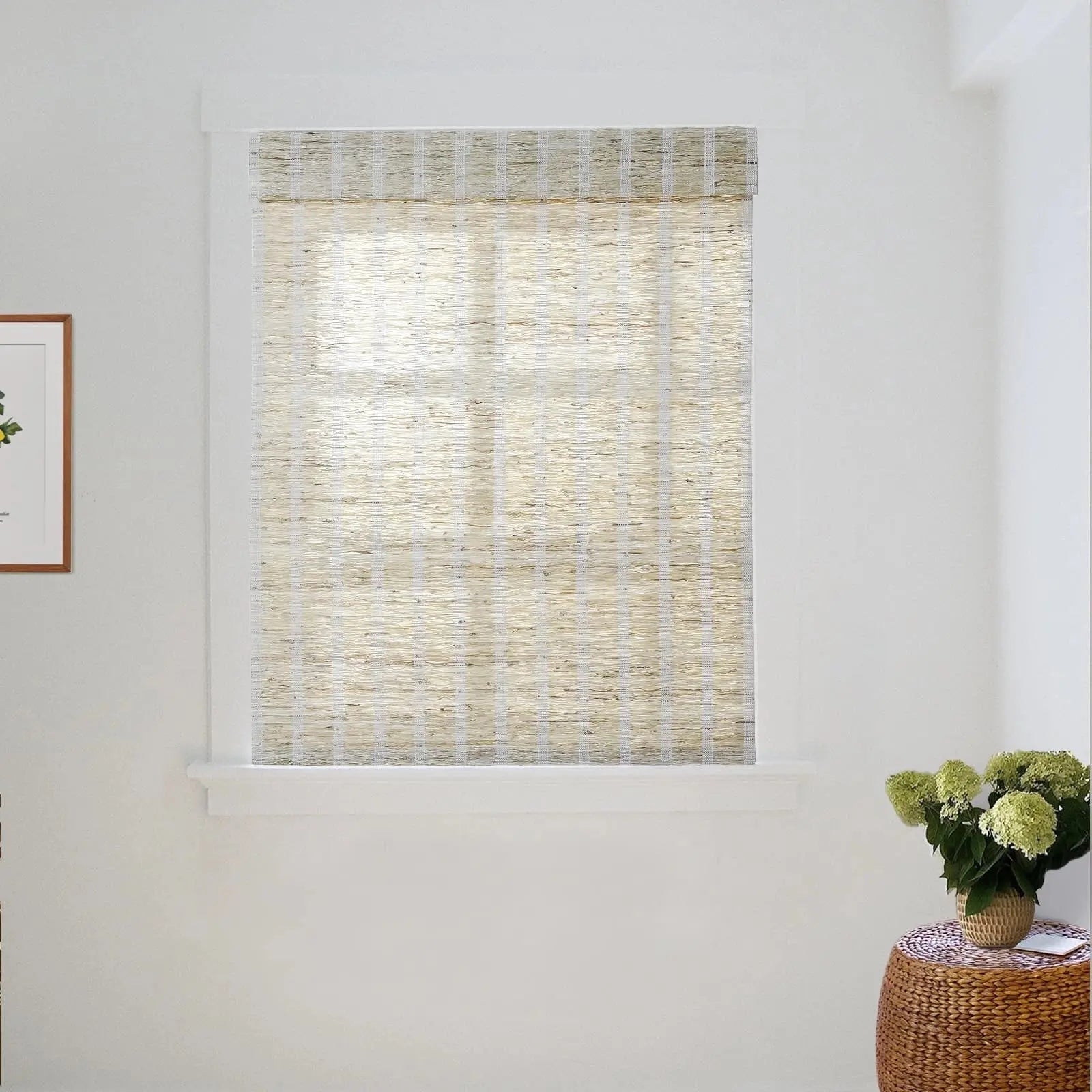 Natural Ramie Bamboo Woven Shade - Shell