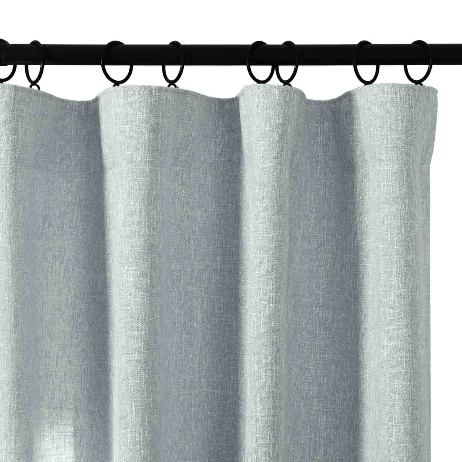 Sarai Textured Metallic Cotton Blend Curtain Soft Top