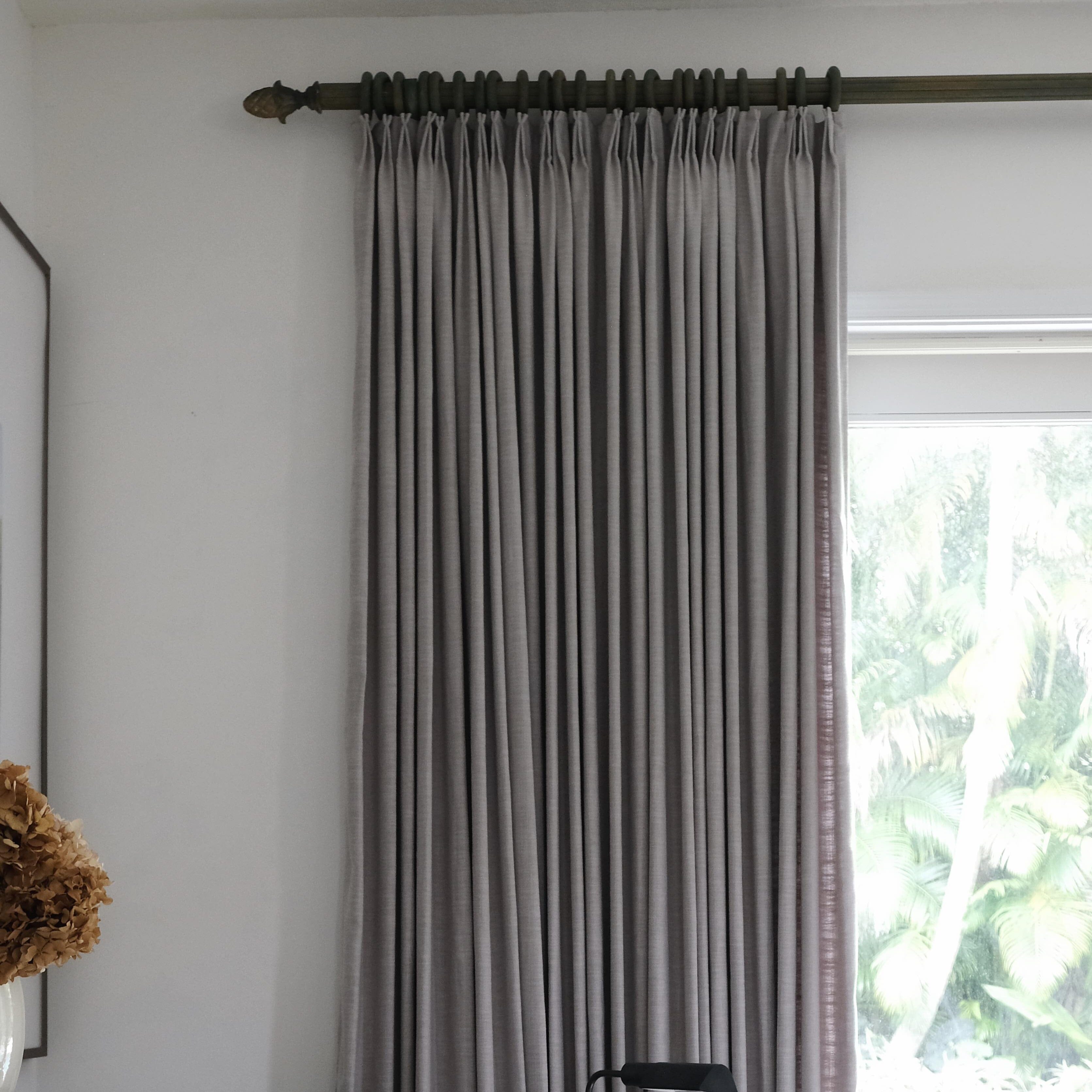 Liz Linen Extra Wide Curtains Pleated