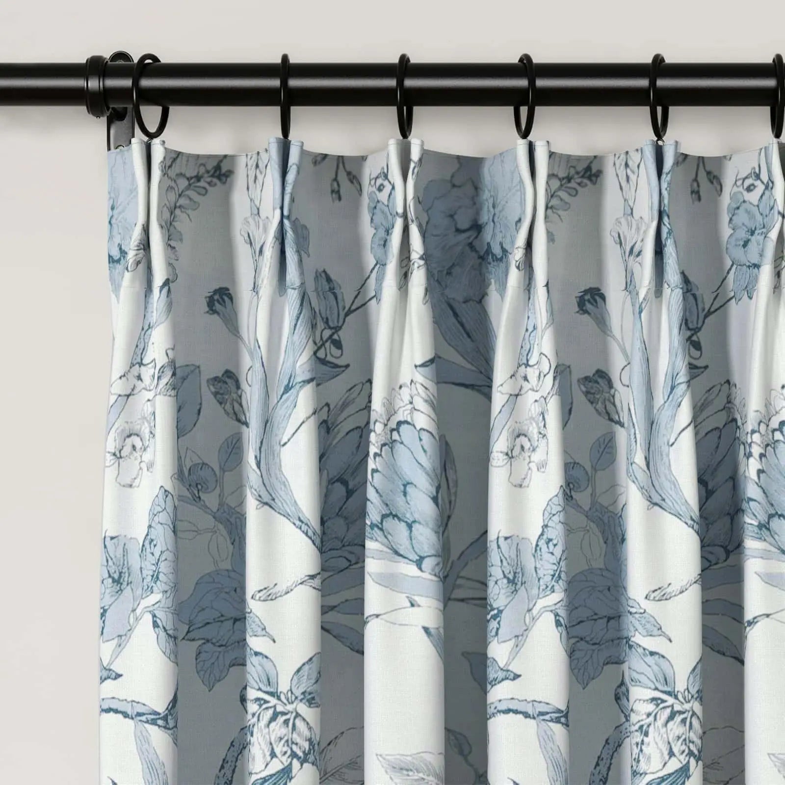 Holly Floral Pattern Boho Style Curtain Pleated SLIDINGCURTAIN