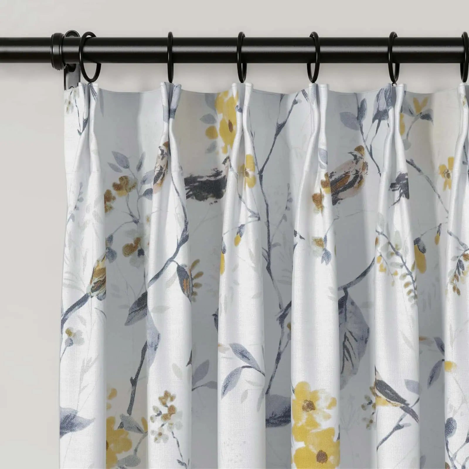 Holly Floral Pattern Boho Style Curtain Pleated SLIDINGCURTAIN