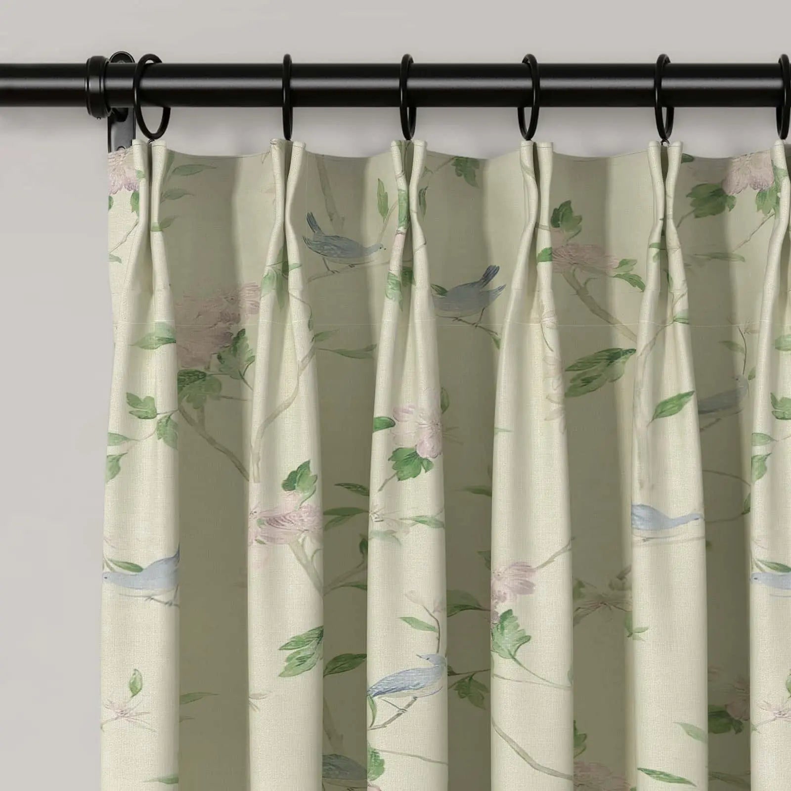 Holly Floral Pattern Boho Style Curtain Pleated SLIDINGCURTAIN