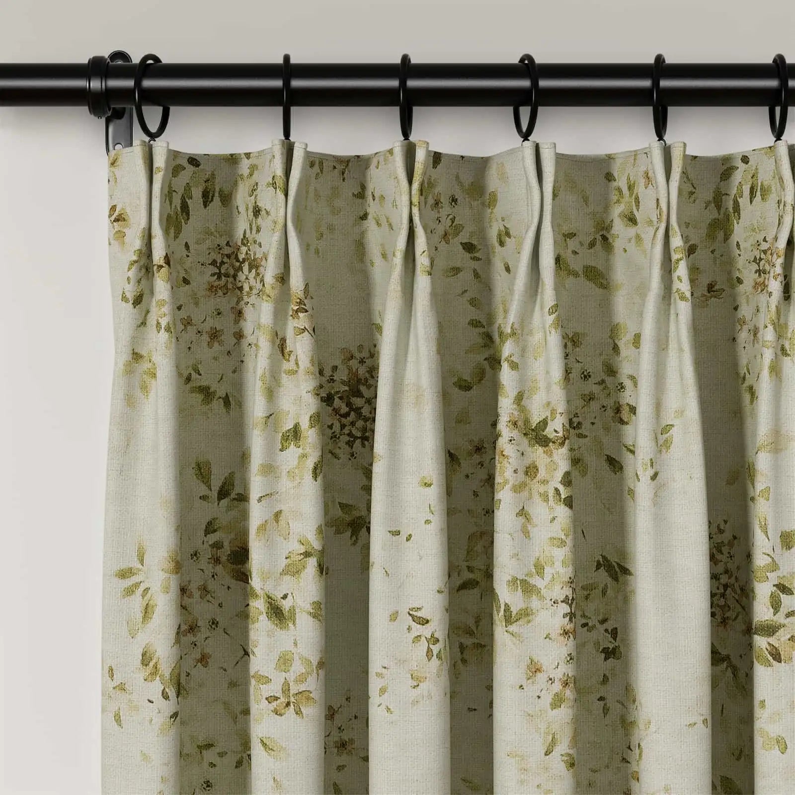 Holly Floral Pattern Boho Style Curtain Pleated SLIDINGCURTAIN