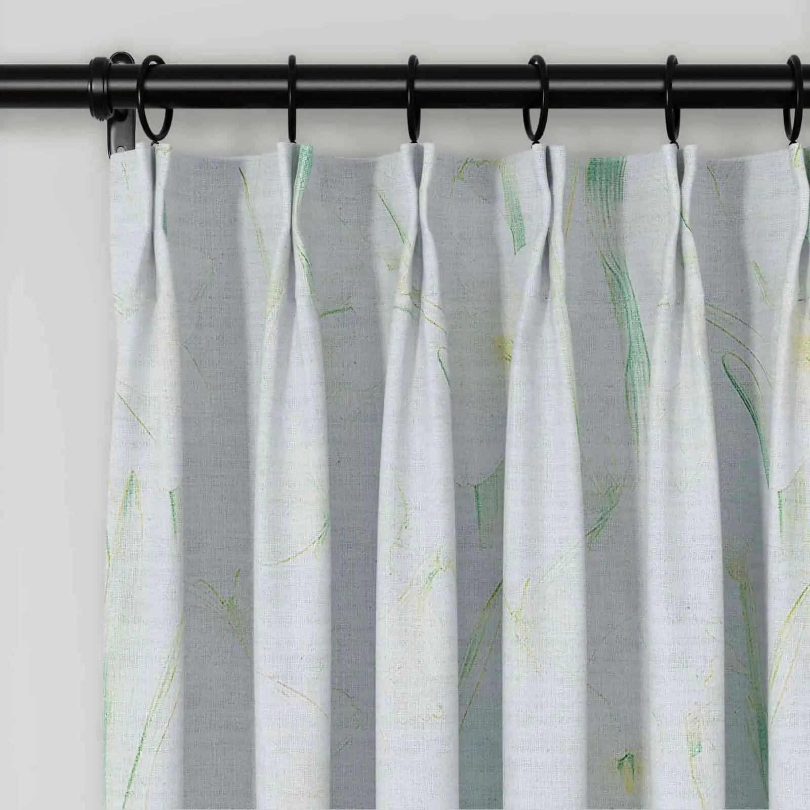 Holly Floral Pattern Boho Style Curtain Pleated SLIDINGCURTAIN