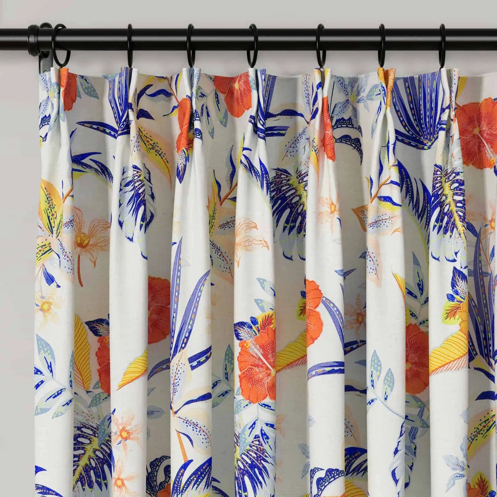 Holly Botanical Serenity Patterned Boho Curtains Pleated SLIDINGCURTAIN