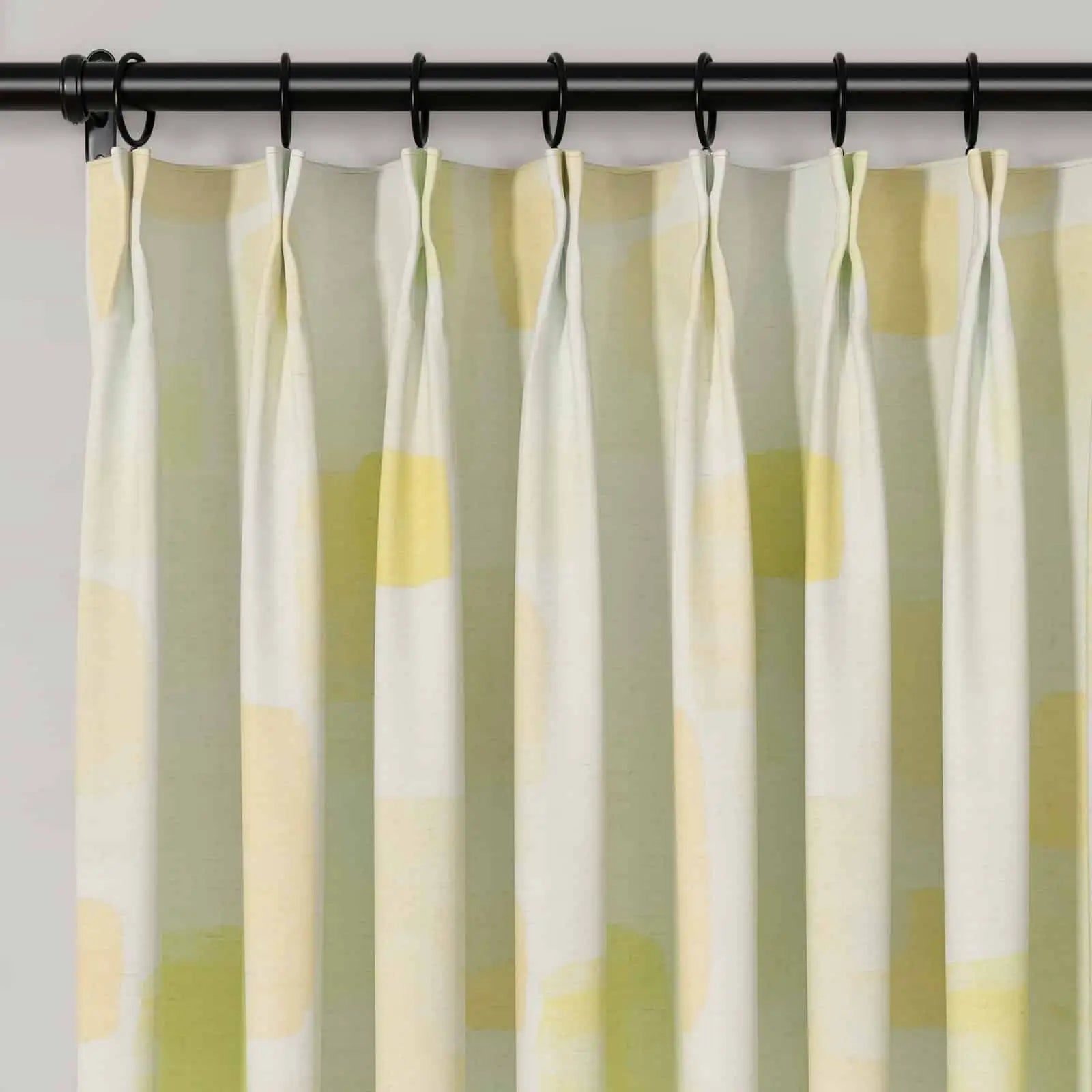 Holly Botanical Serenity Patterned Boho Curtains Pleated SLIDINGCURTAIN