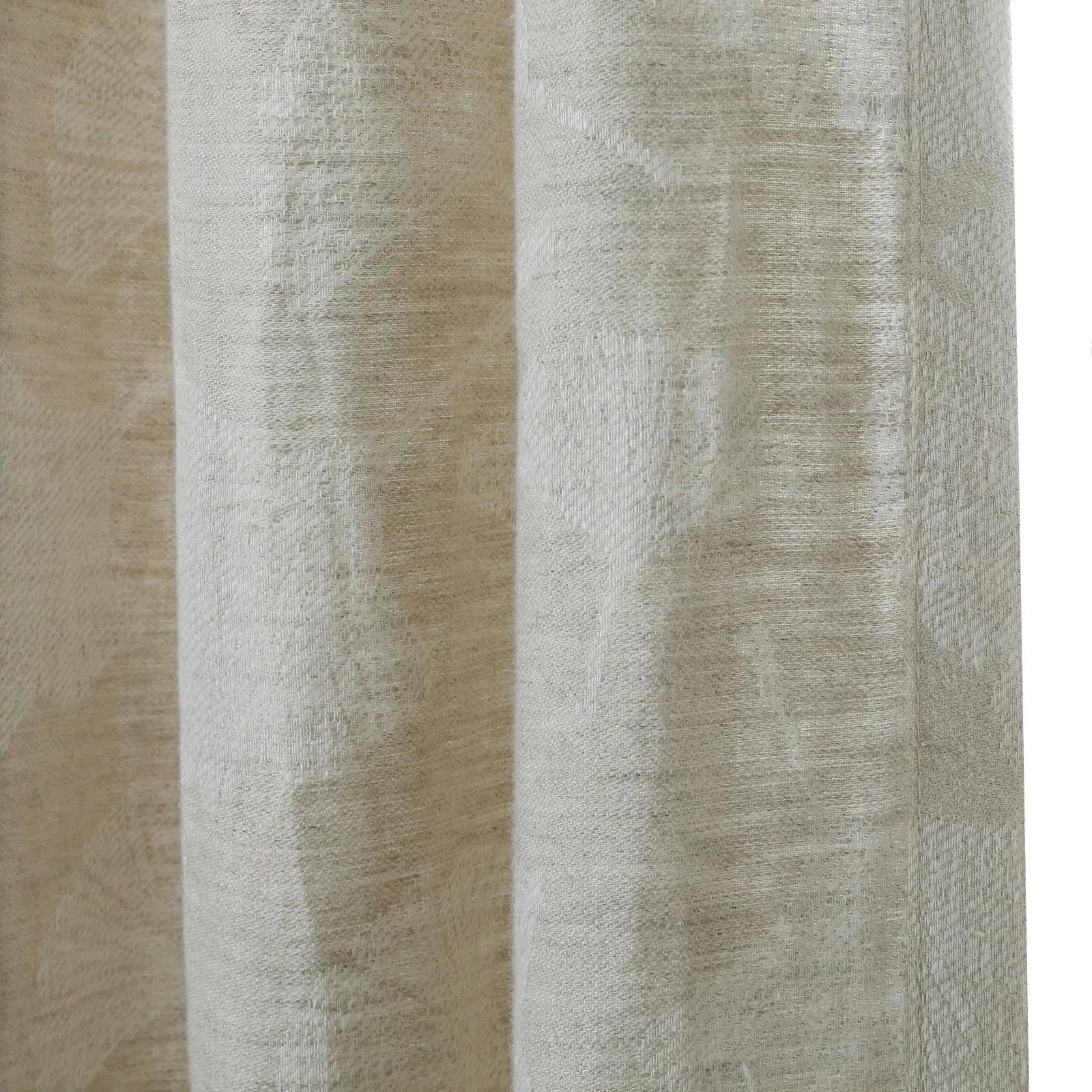 Lance 100% Linen Jacquard Curtain Pleated