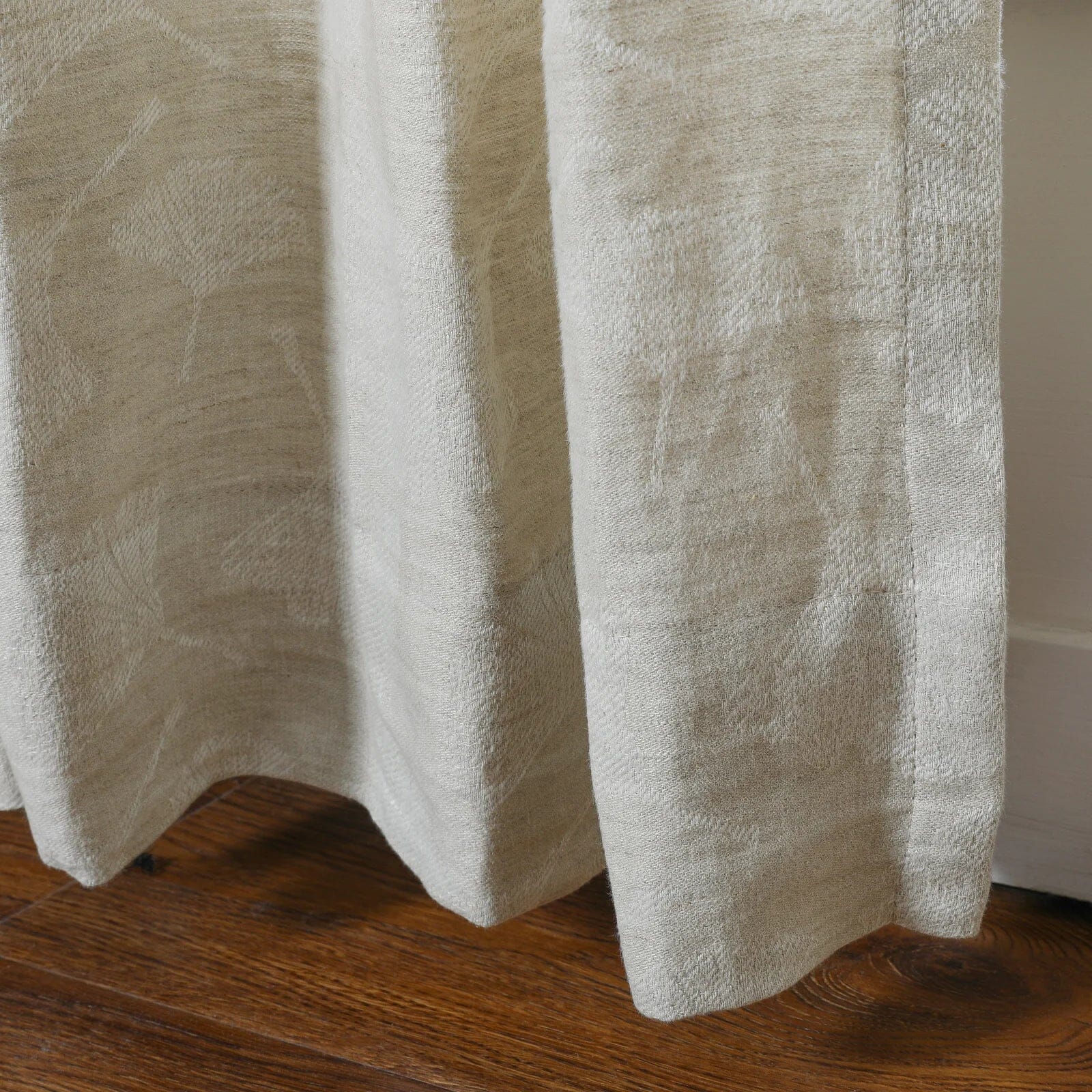 Lance 100% Linen Jacquard Curtain Soft Top