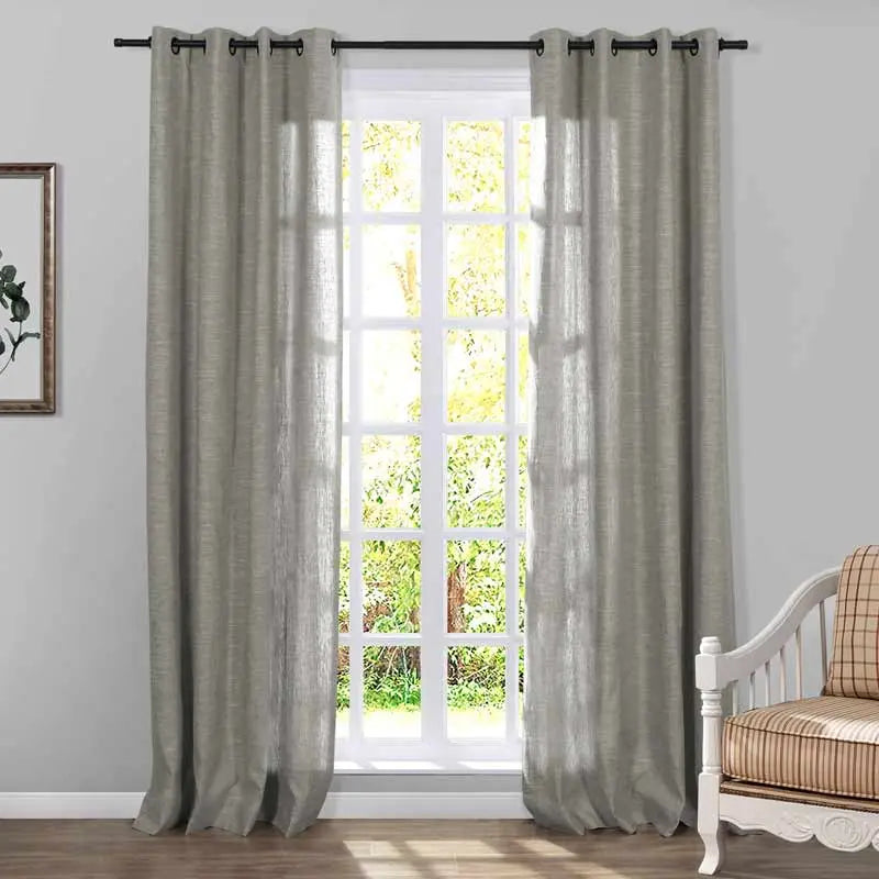 Jawara Luxury Linen Cotton Curtain Grommet SLIDINGCURTAIN