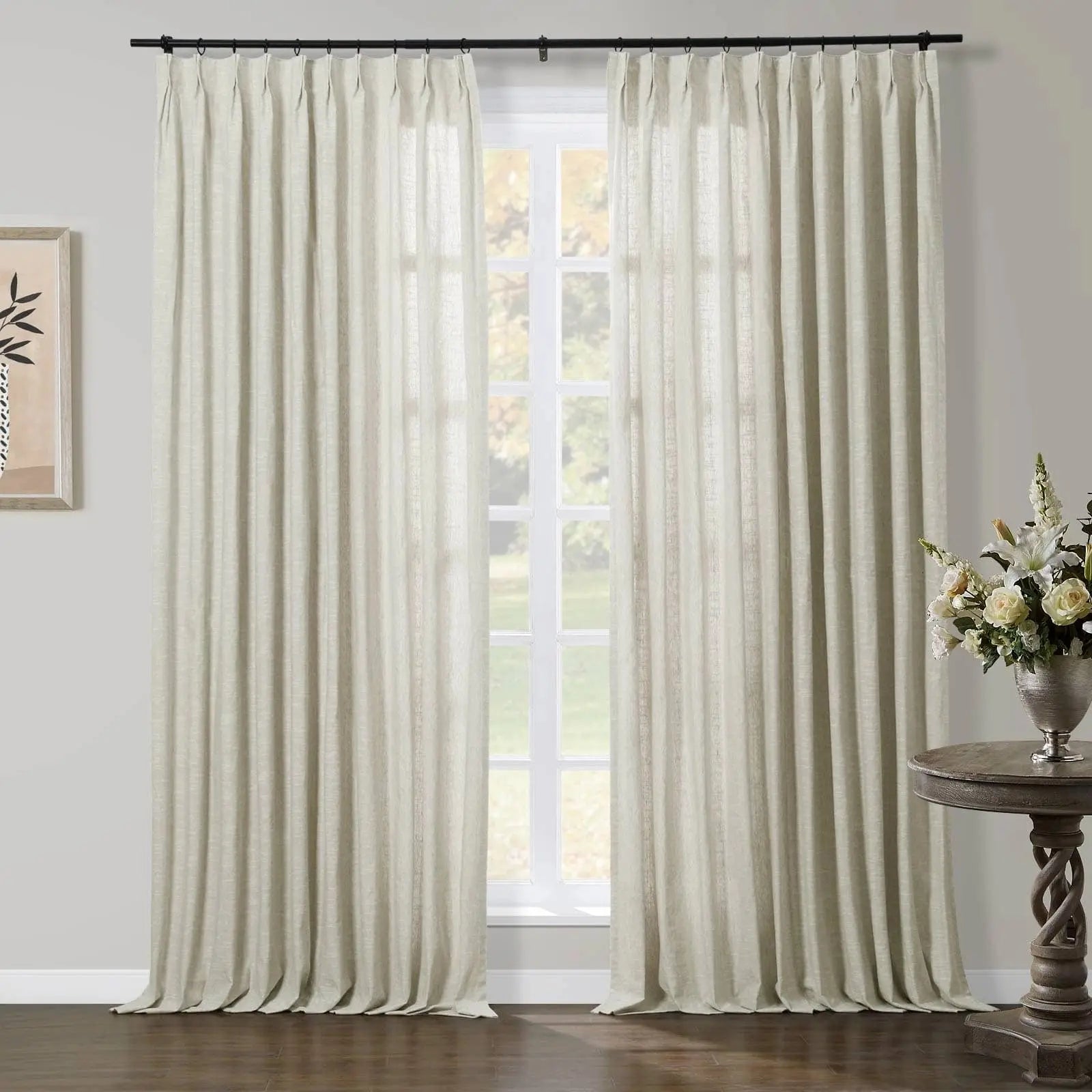 Jawara Luxury Linen Cotton Curtain Pleated SLIDINGCURTAIN