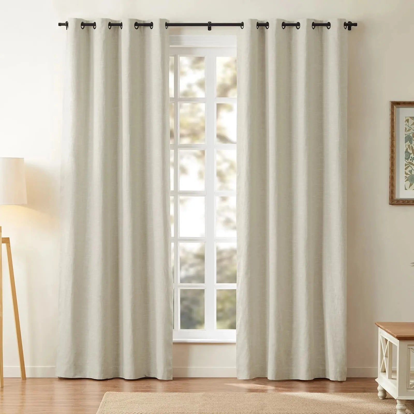 Jawara Luxury Linen Cotton Curtain Grommet SLIDINGCURTAIN