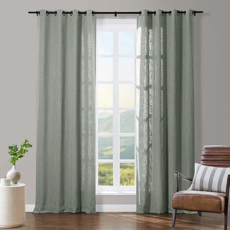 Tia Linen Curtain Drapery Grommet