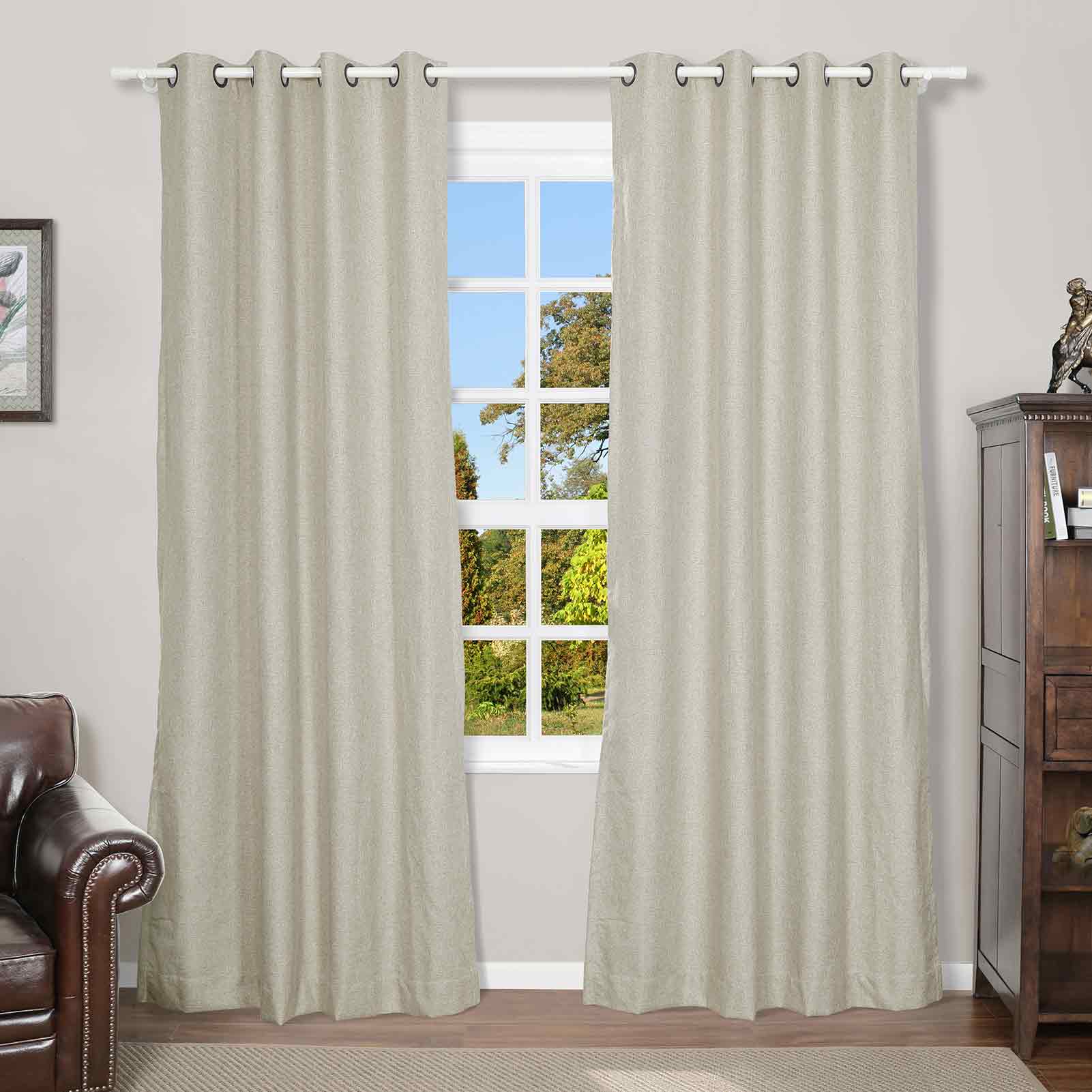 Mayra Faux Linen Blackout Drapery Grommet