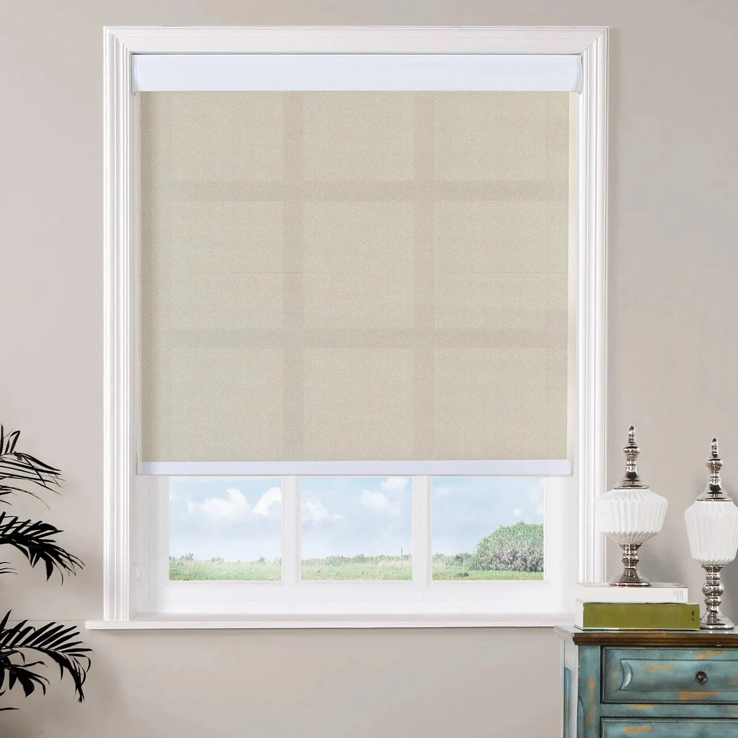 Hedda Room Darkening Loop Control Roller Blinds with Cassette SLIDINGCURTAIN