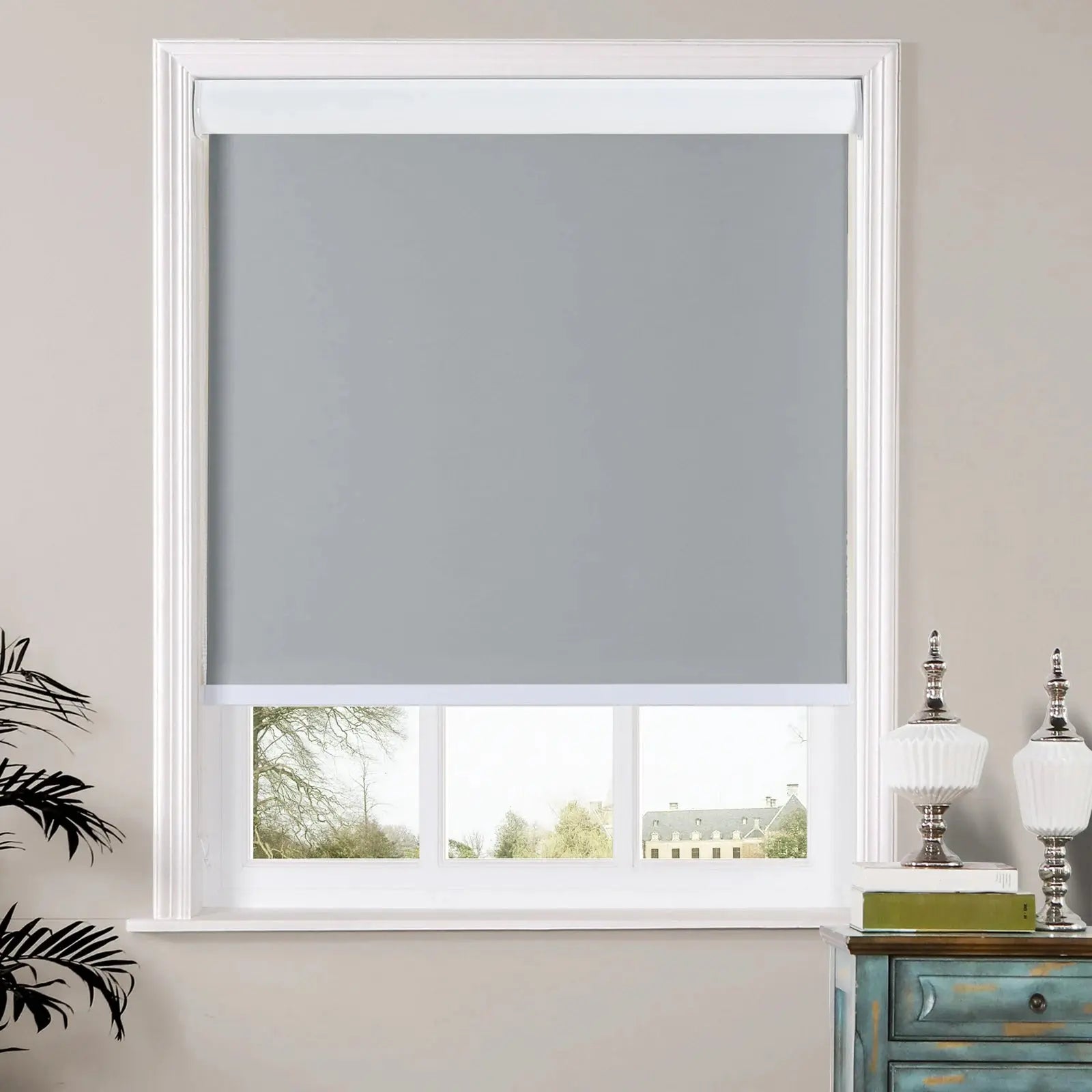 Harlen Blackout Waterproof Loop Control Roller Blinds with Cassette Header SLIDINGCURTAIN