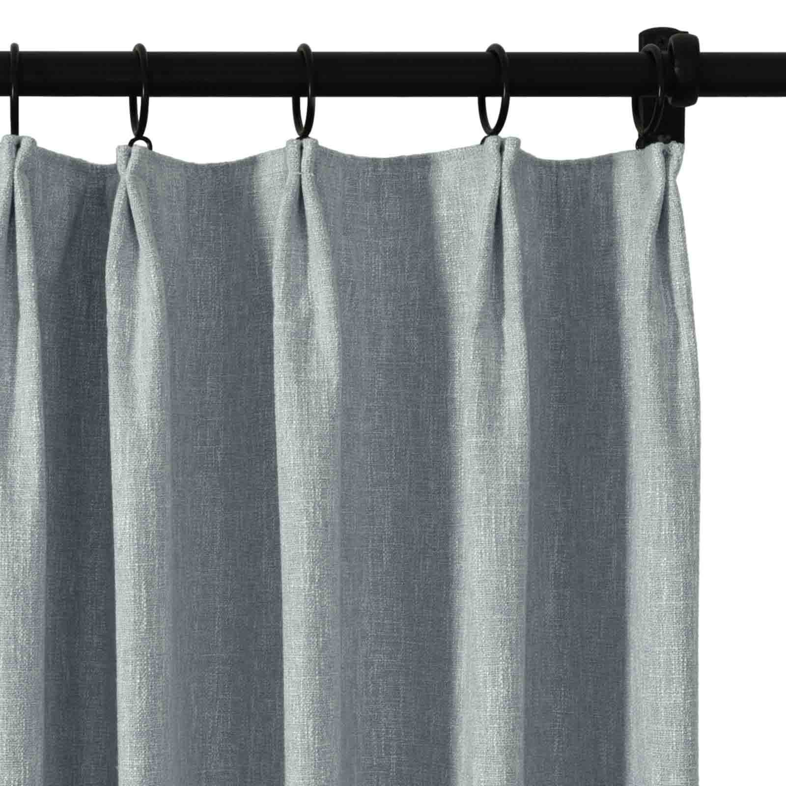 Sarai Textured Metallic Cotton Blend Curtain Pleated