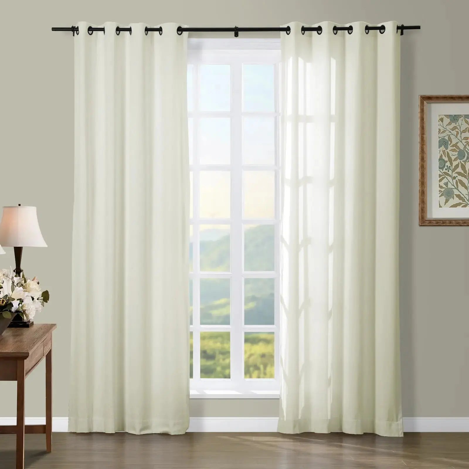 Broad 100% Cotton Plain Weave Curtain Grommet SLIDINGCURTAIN