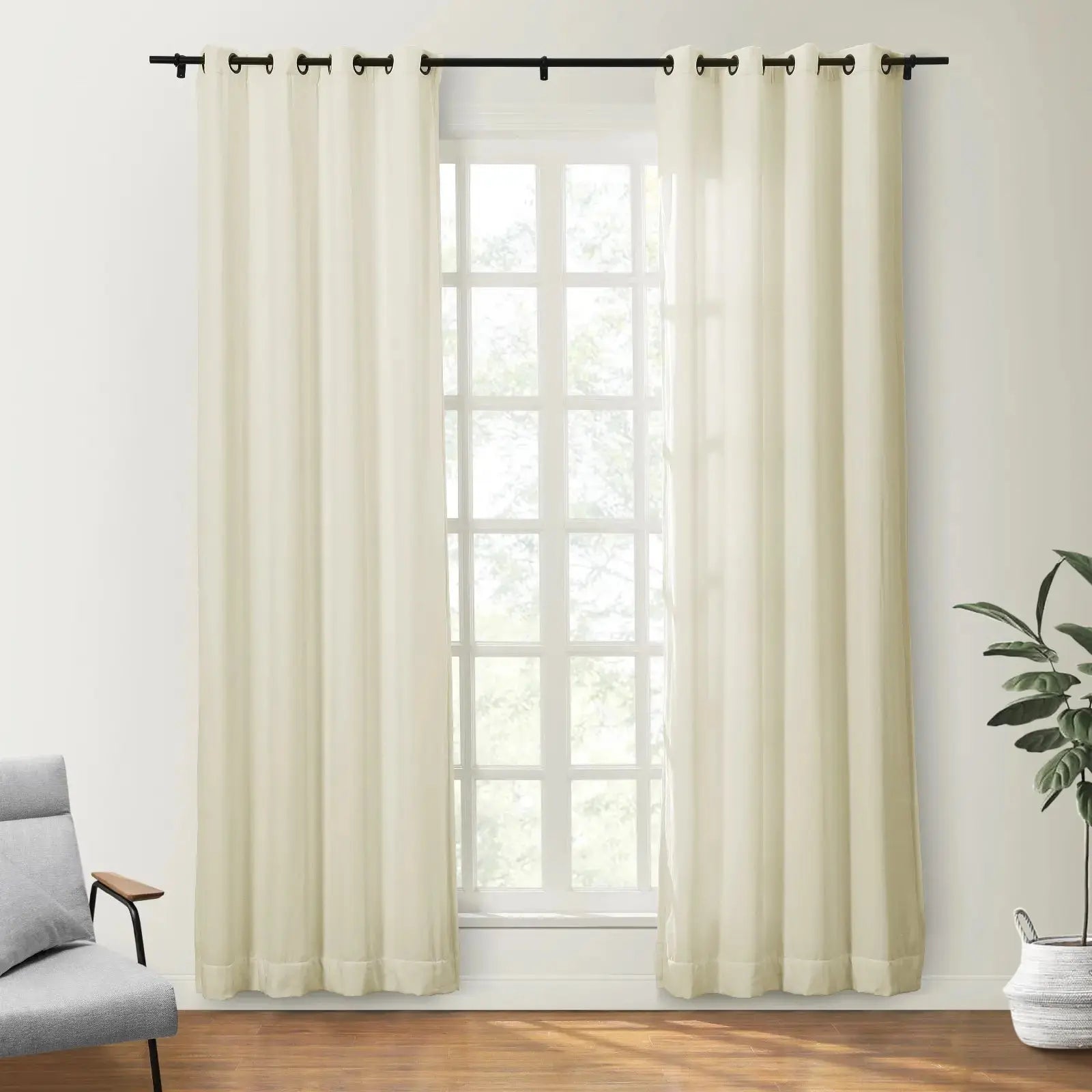 Shayna Worn Velvet Curtain Grommet SLIDINGCURTAIN