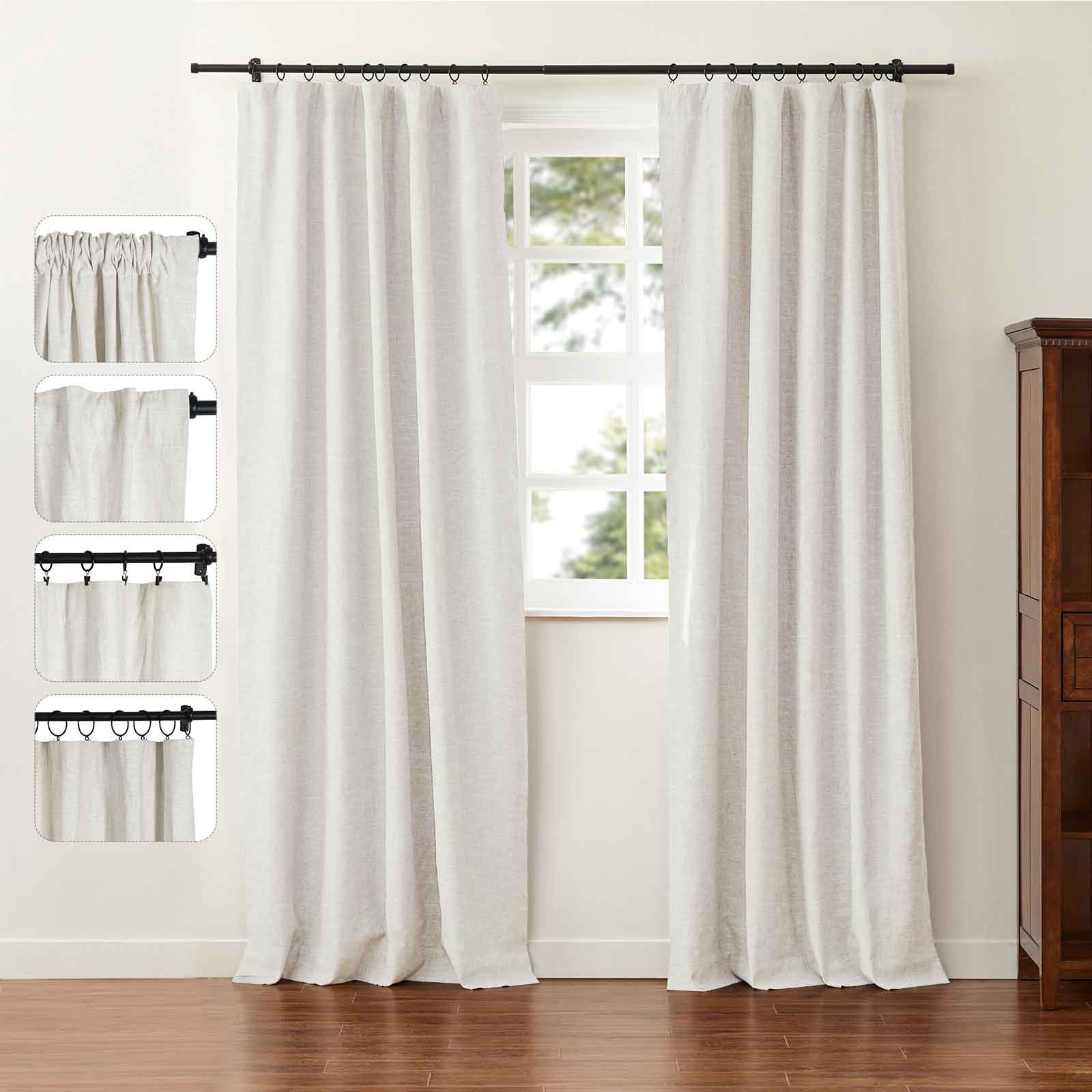 Jawara Luxury Linen Cotton Curtain Soft Top