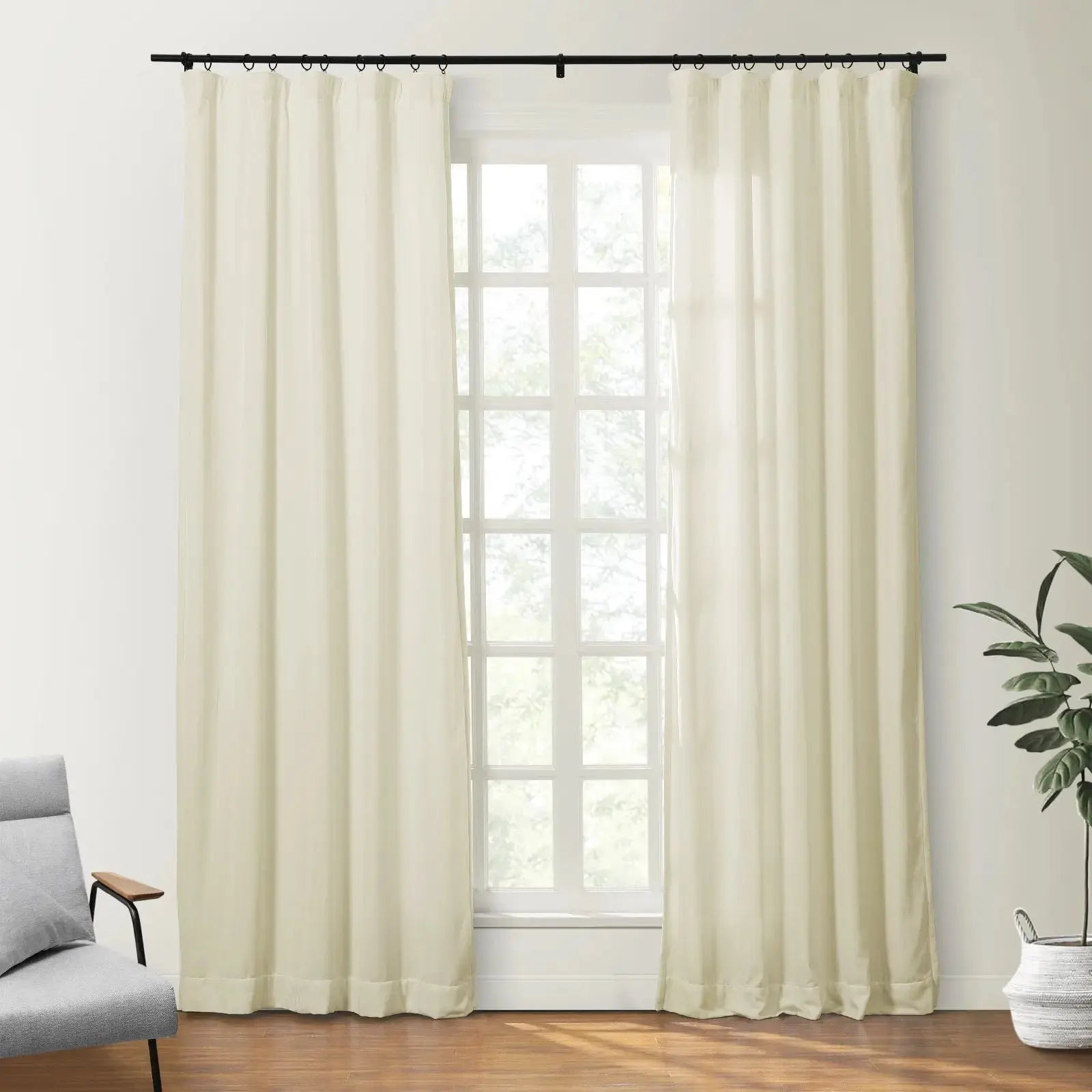 Shayna Worn Velvet Curtain Soft Top SLIDINGCURTAIN