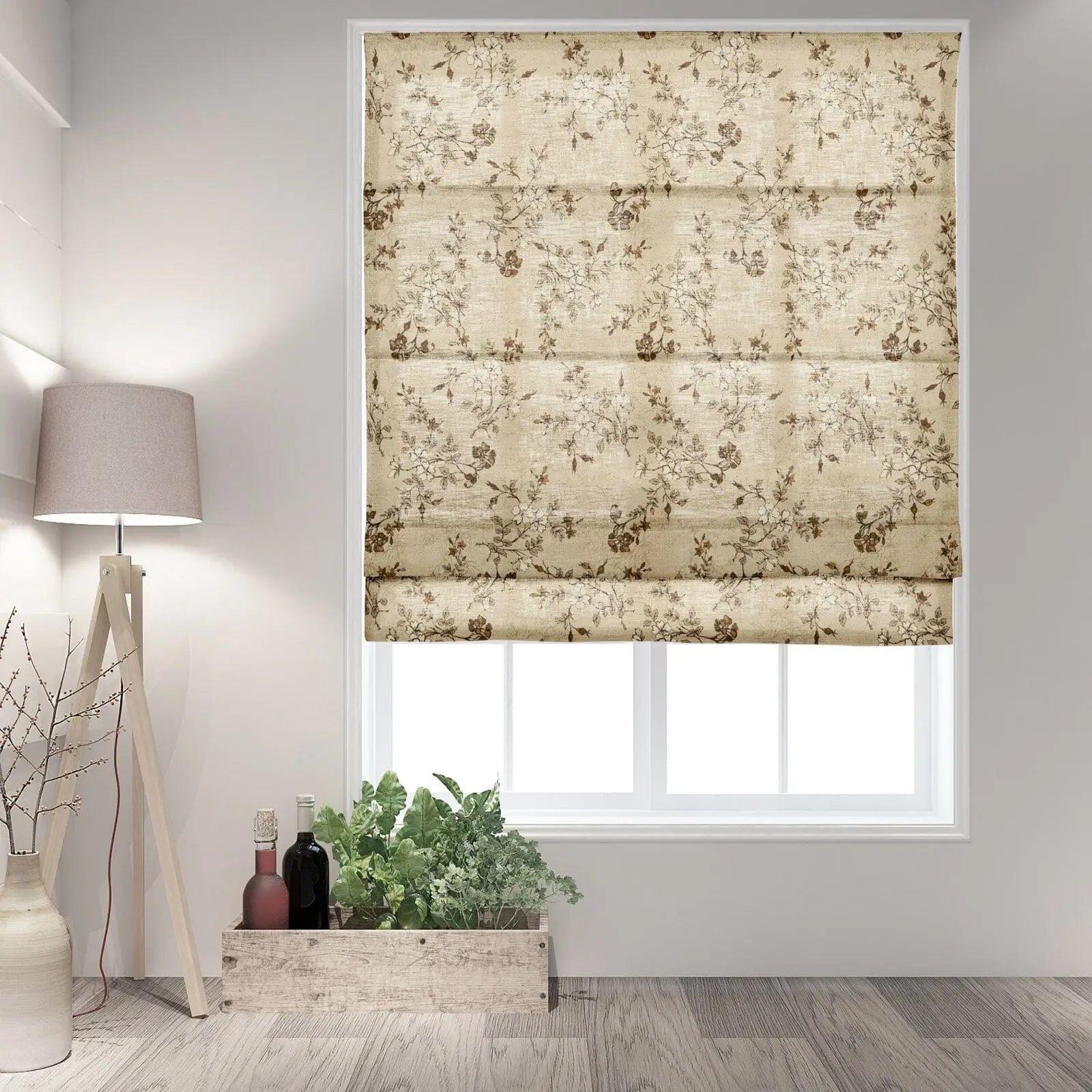 Sara Le Printed Roman Shade Cordless