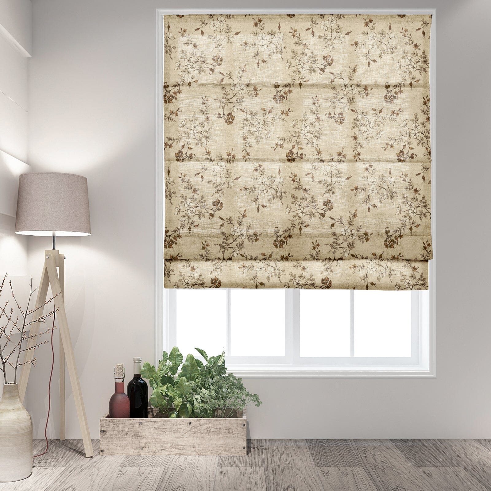 Sara Le Printed Roman Shade Cordless Plus Size