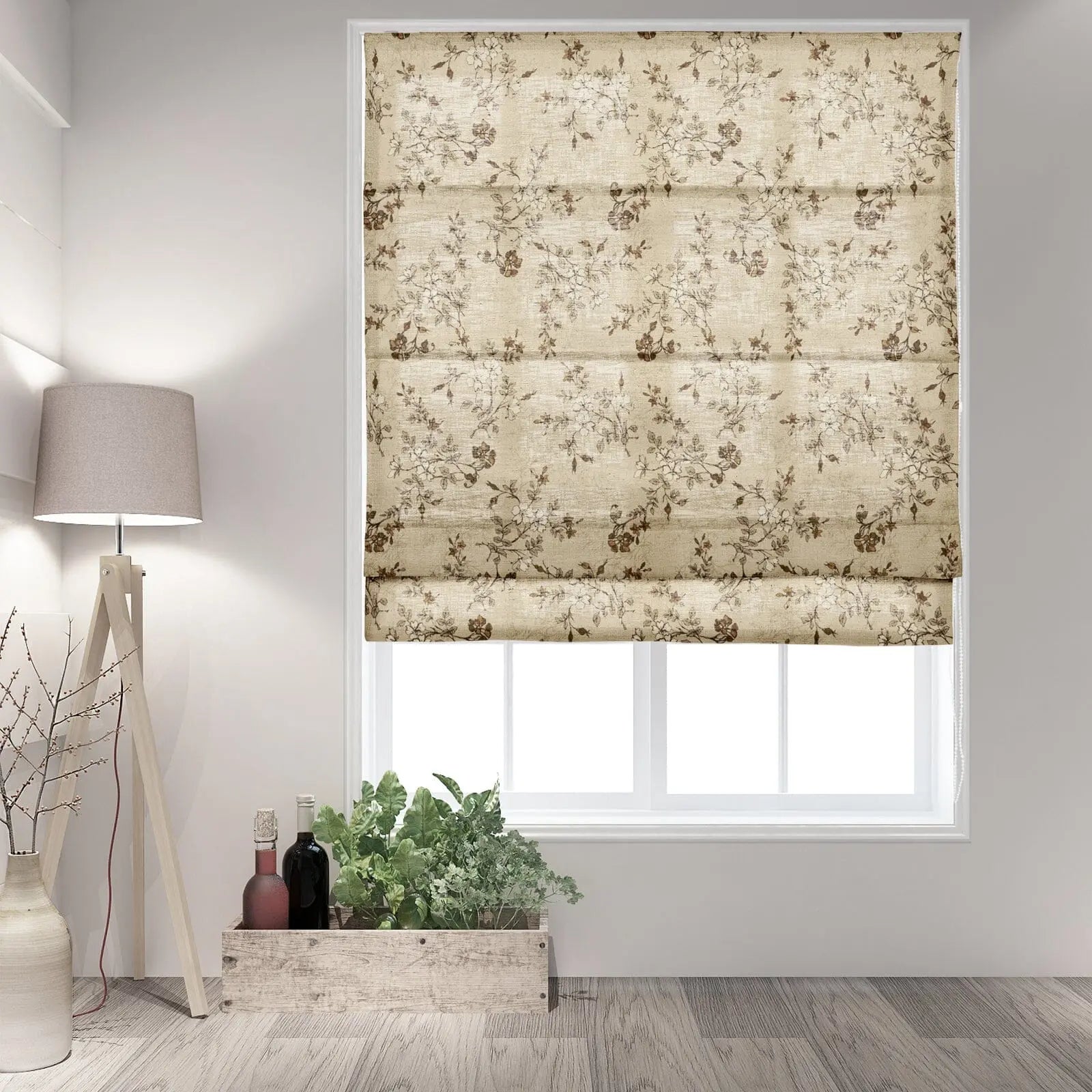Sara Le Printed Roman Shade Cord Lift SLIDINGCURTAIN