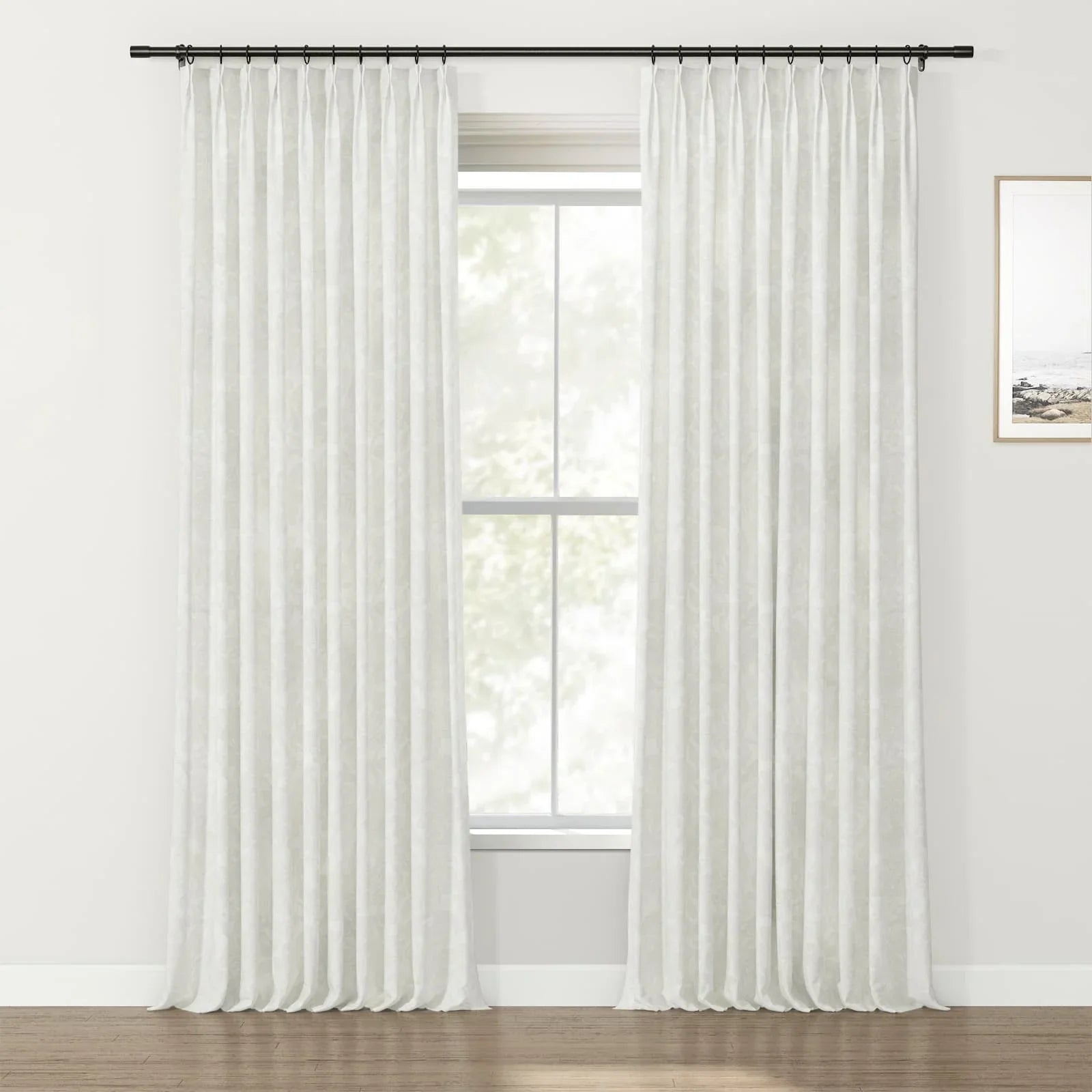 Lydia Garden Jacquard Curtain Pleated SLIDINGCURTAIN