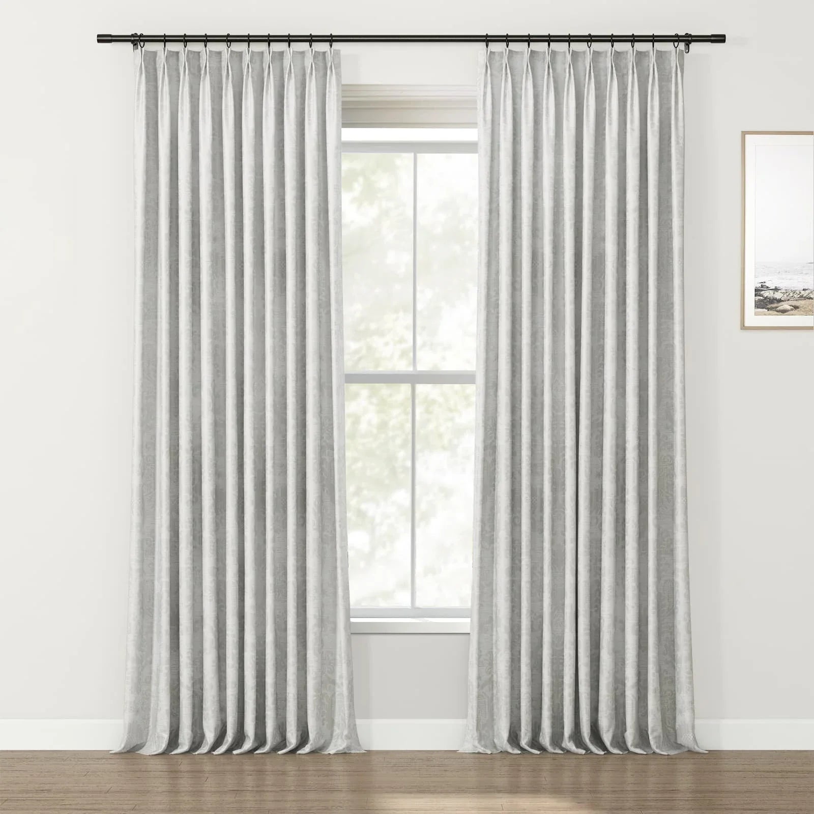 Lydia Vine Jacquard Curtain Pleated SLIDINGCURTAIN