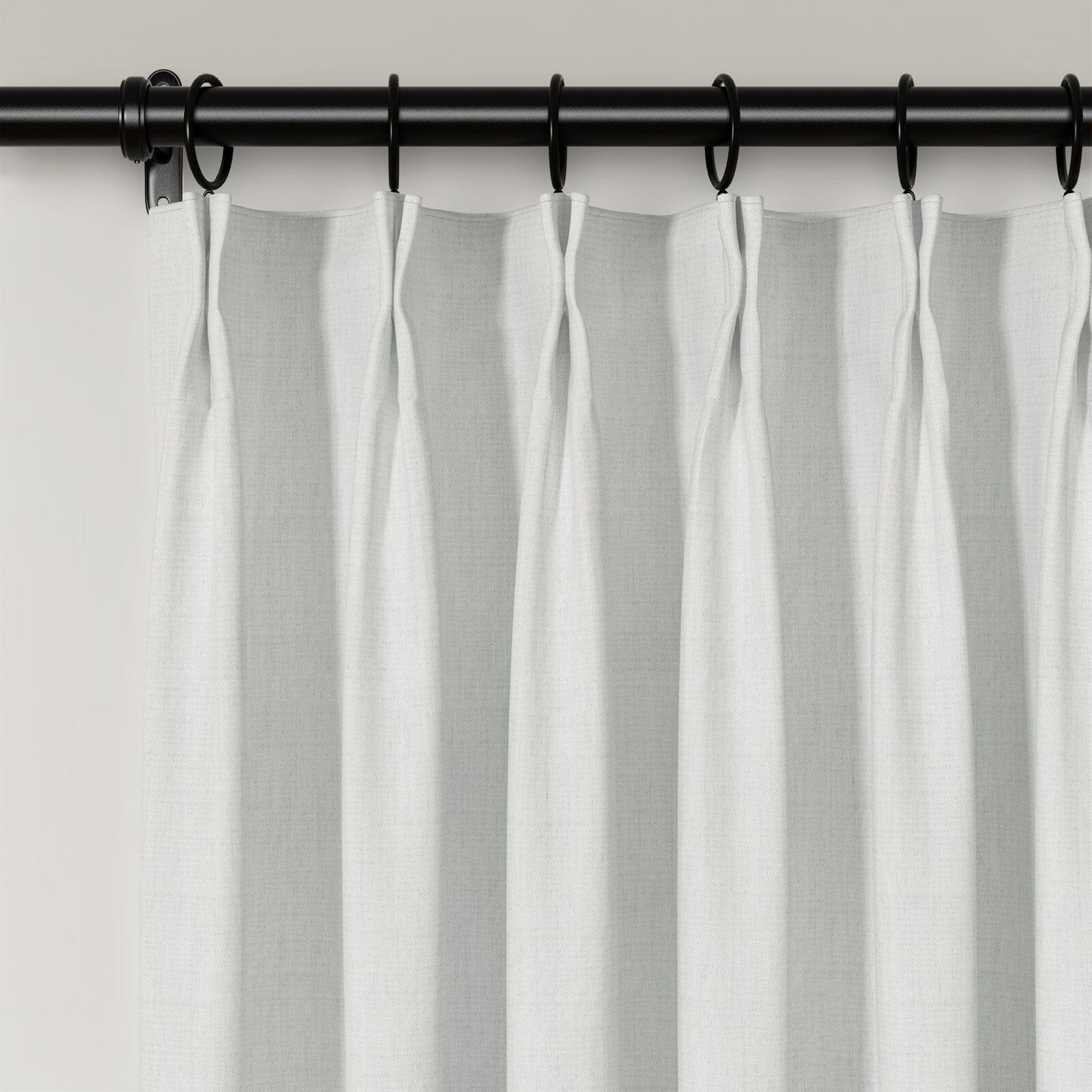 Lydia Solid Jacquard Curtain Pleated